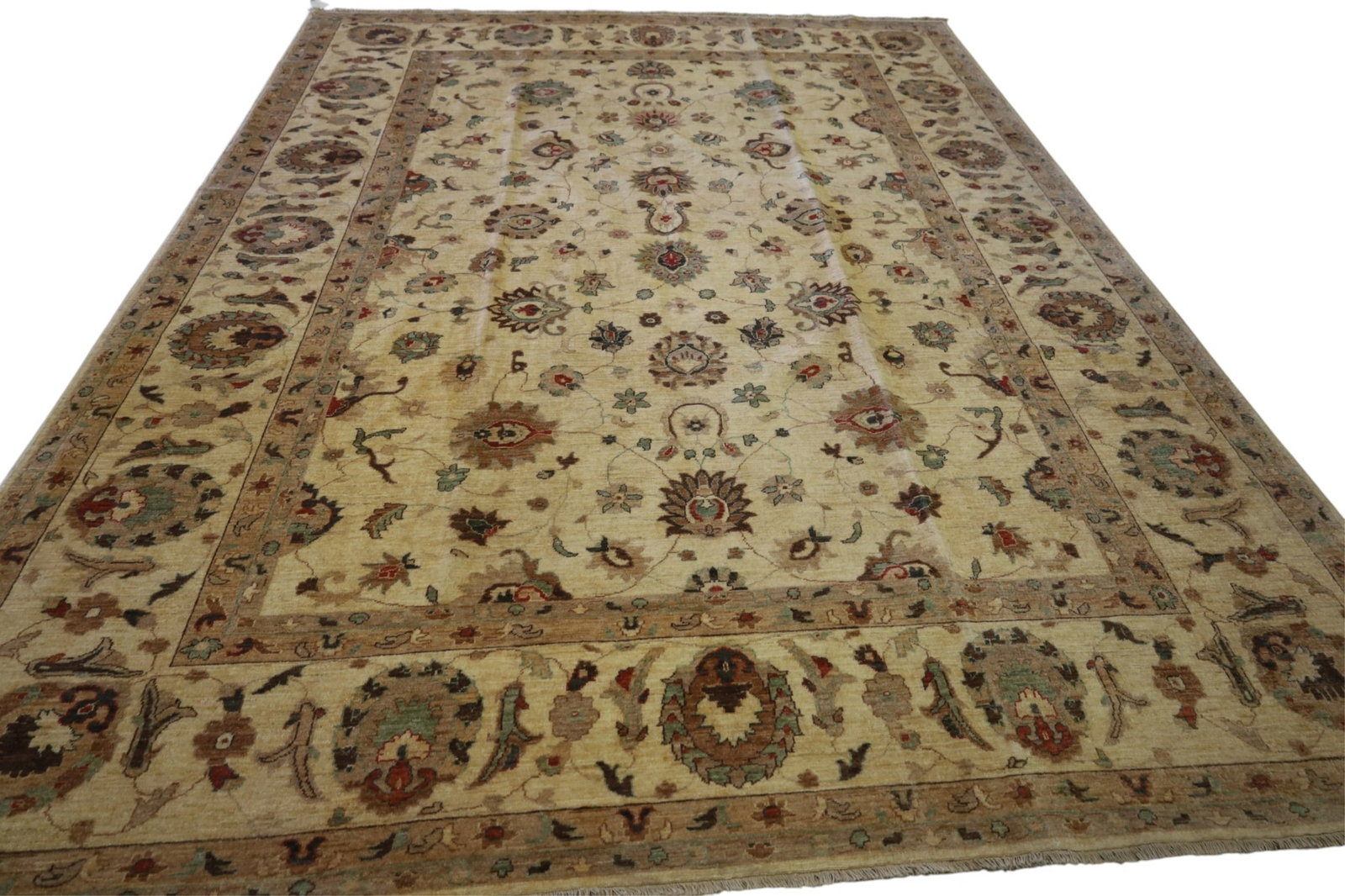 APPROX 8' 9" x 11' 7" HANDMADE WOOL RUG (1 of 4)