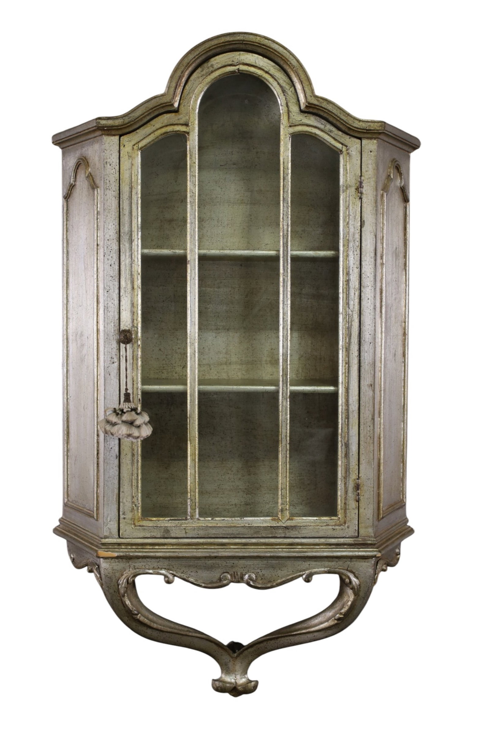 ITALIAN STYLE HANGING CABINET: SINGLE DOOR HANGING CABINET, 22" W x 38" H. THIS ITEM EXCEEDS SIZE LIMITATIONS FOR IN HOUSE SHIPPING, MUST BE SHIPPED VIA 3rd PARTY GROUND SHIPPER OR PICKED UP IN HOUSE.