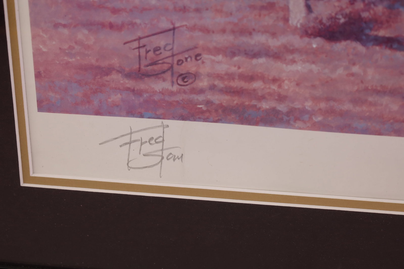 FRED STONE FRAMED LITHOGRAPH - 2