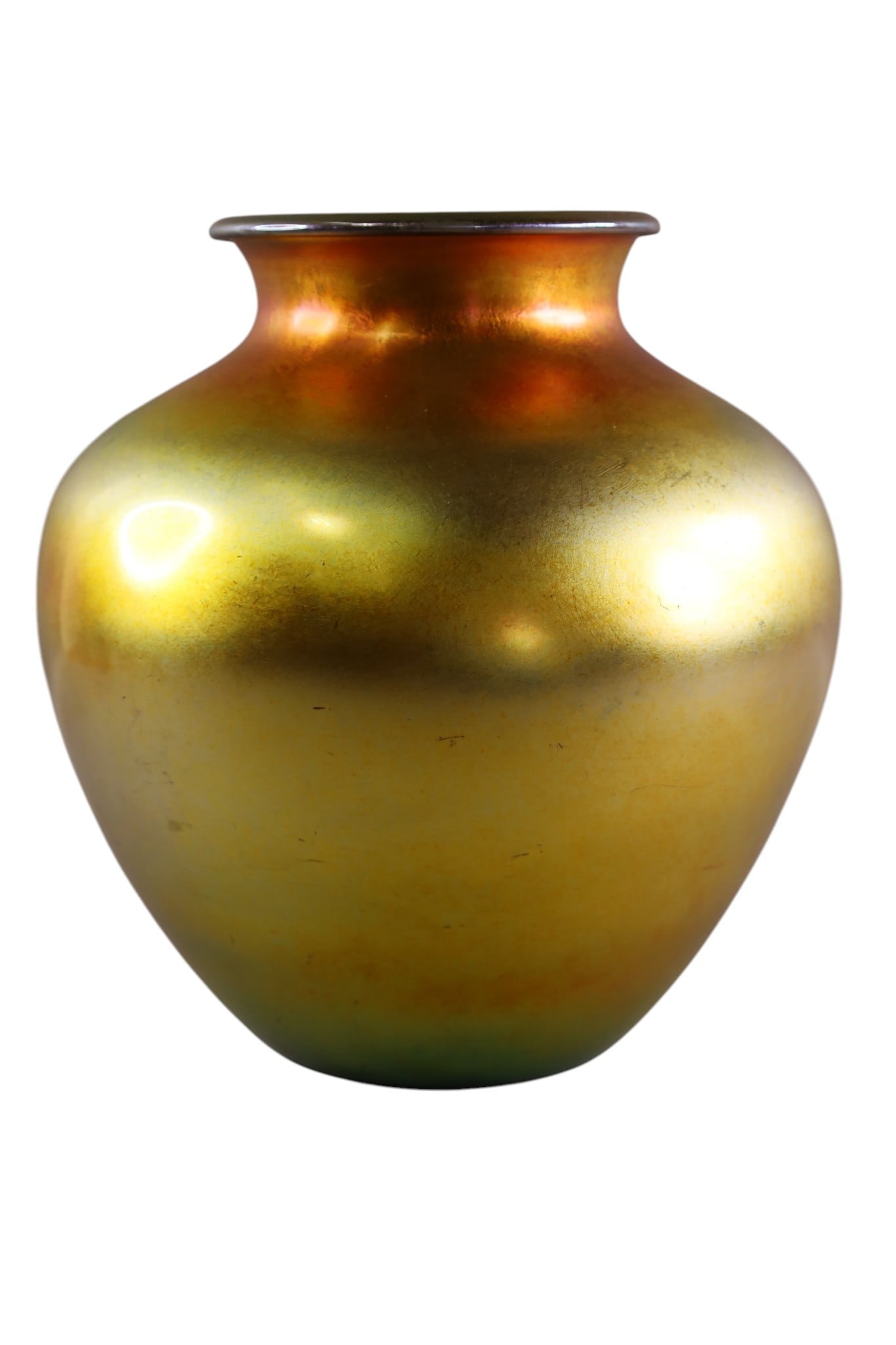 LARGE GOLD AURENE STEUBEN VASE (1 of 4)