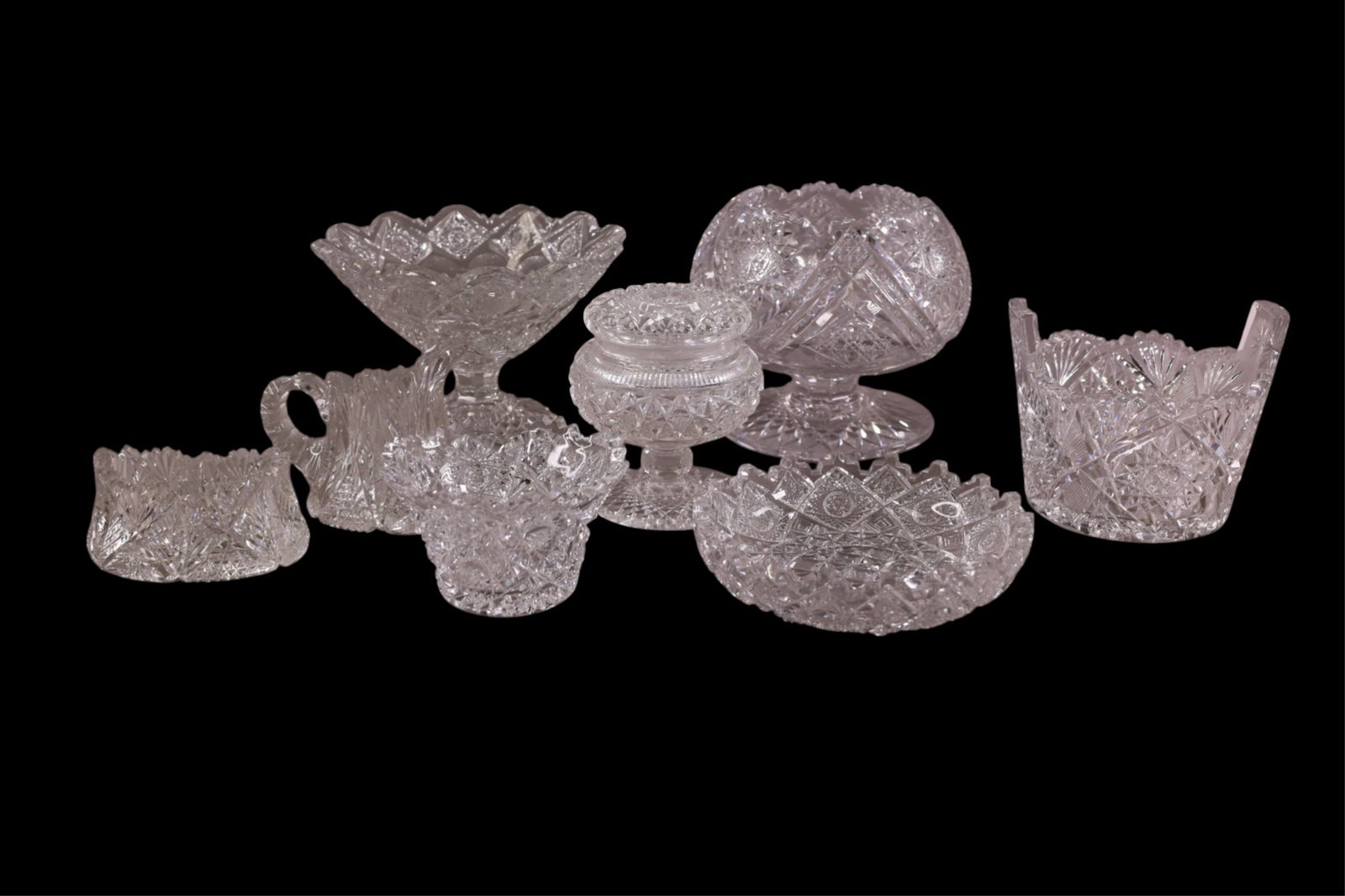 8 PCS OF CUT GLASS (1 of 7)