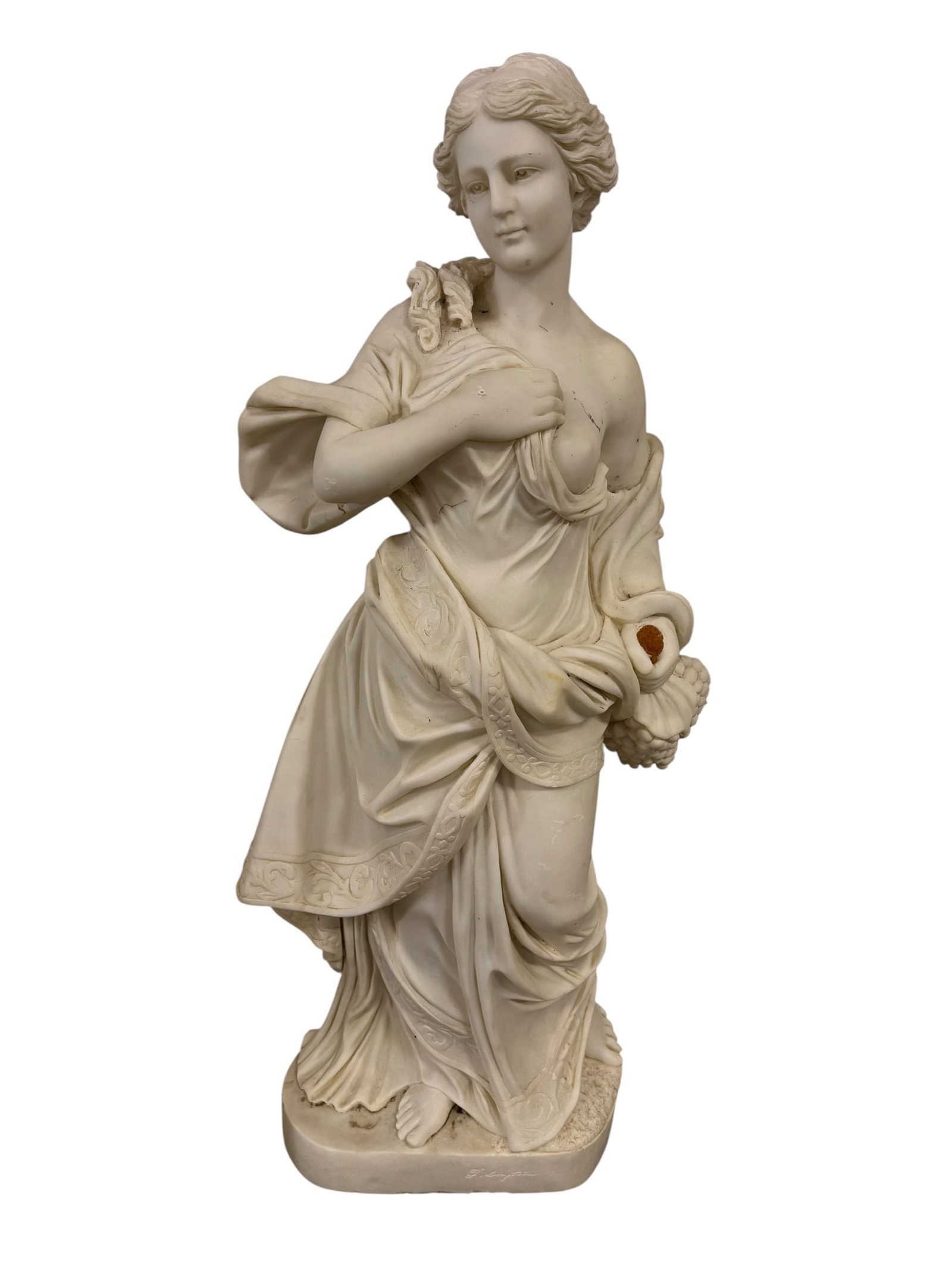 LIFESIZE FEMALE MARBLE SCULPTURE (1 of 3)