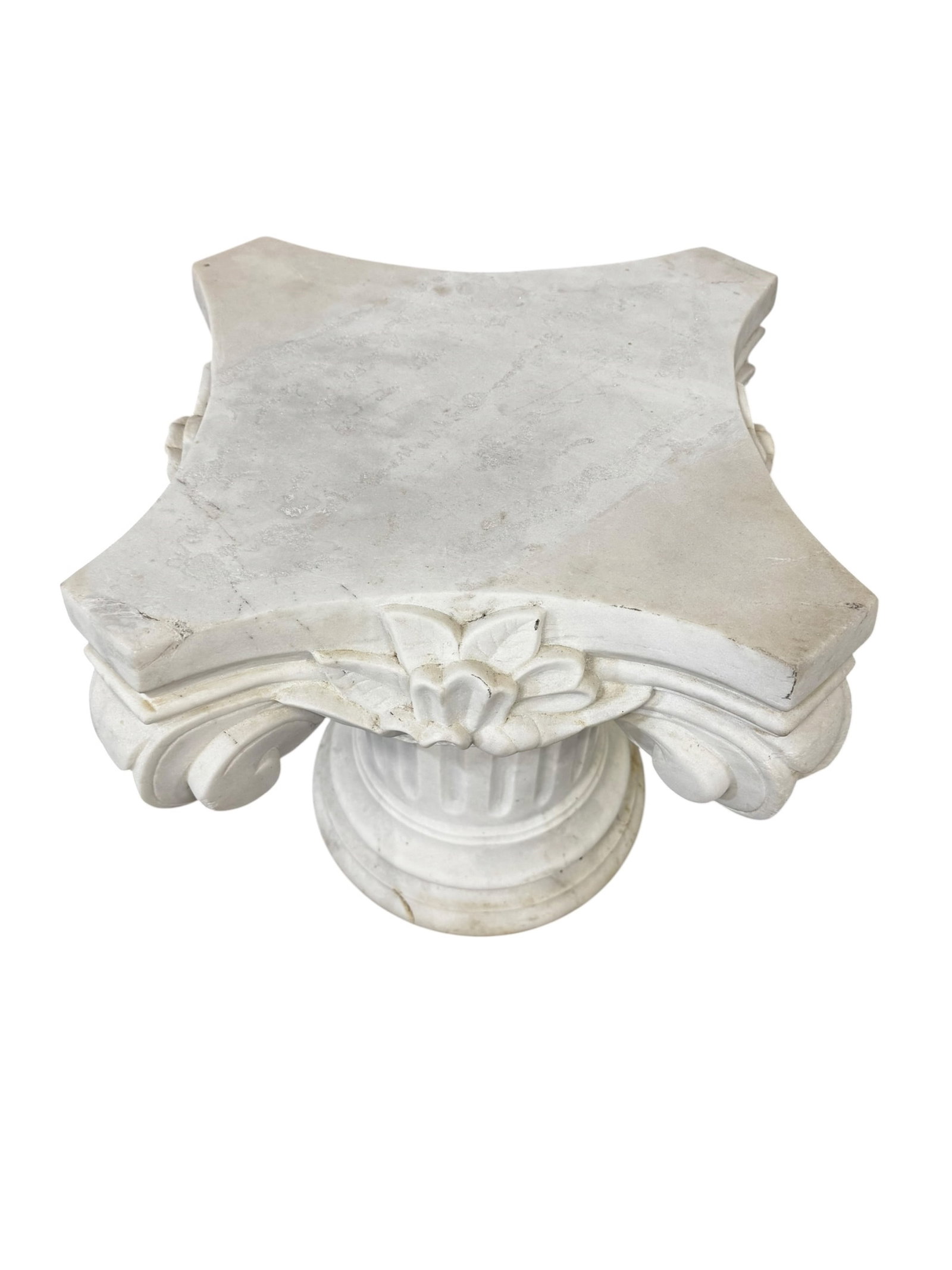 WHITE MARBLE PEDESTAL - 2