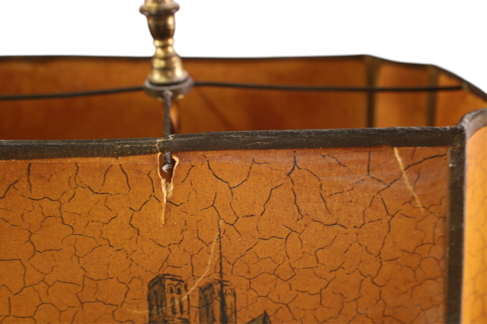 1930'S BRASS TABLE LAMP - 4