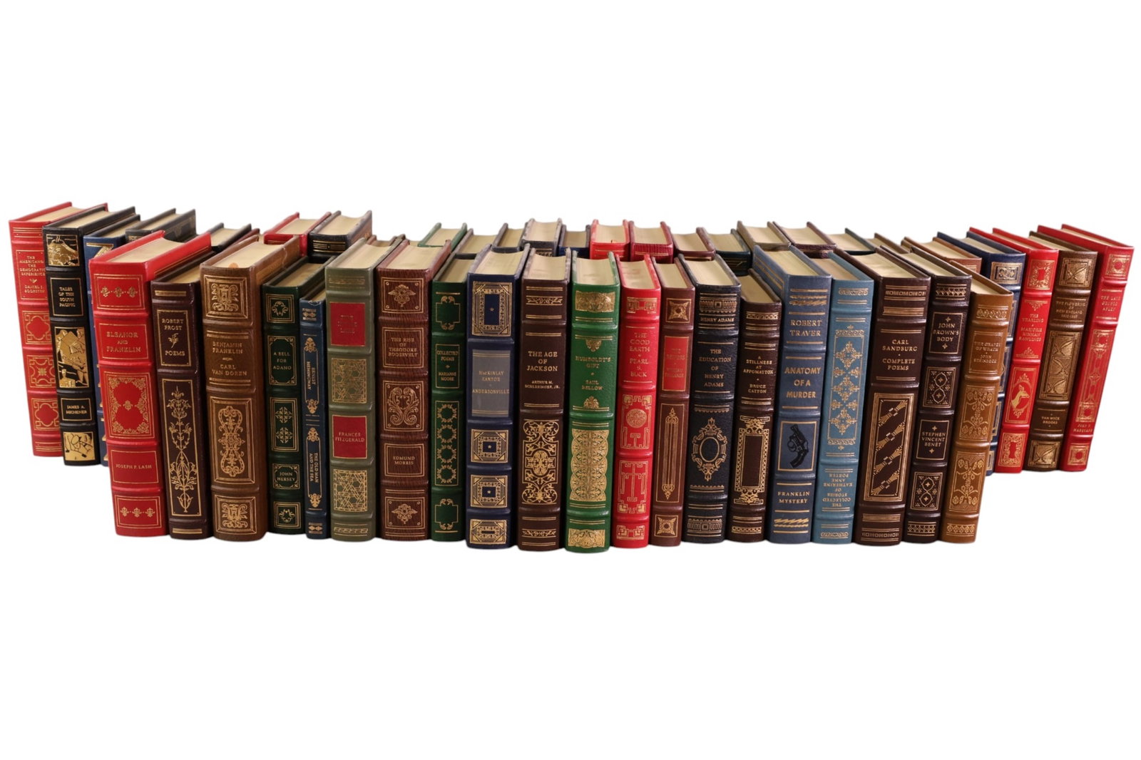50 FRANKLIN LIBRARY PULITZER PRIZE BOOKS: COLLECTION OF 50 FRANKLIN LIBRARY PULITZER PRIZE LEATHER BOUND BOOKS.