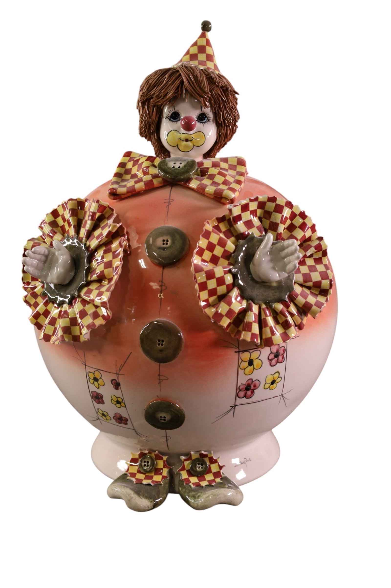 LARGE PORCELAIN ZAMPIVA CLOWN BANK (1 of 3)