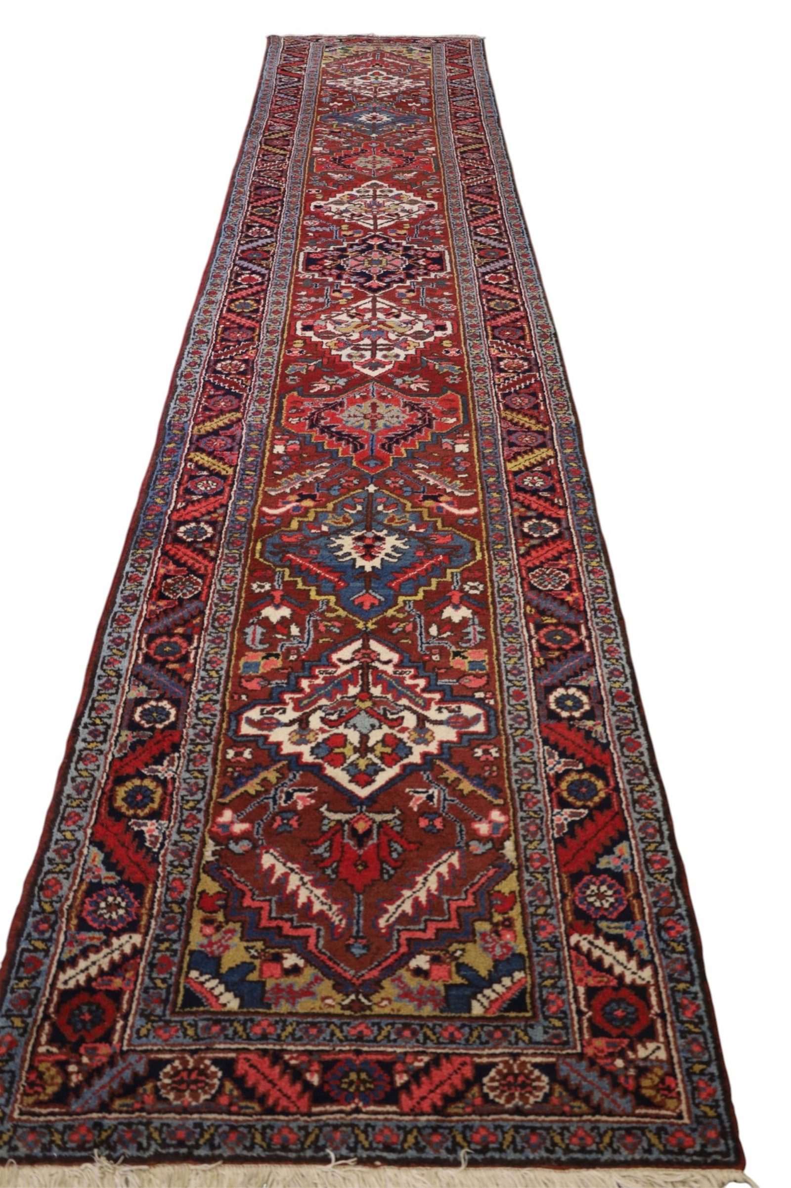 APPROX 3' x 15' HANDMADE WOOL RUNNER RUG (1 of 6)