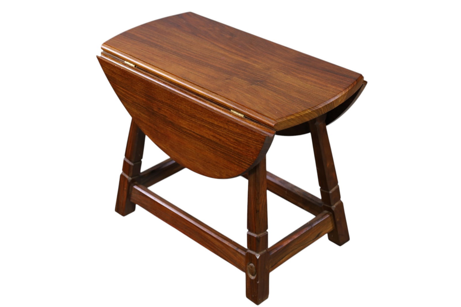 ALAN ACRORNMAN GRAINGER SIDE TABLE: SMALL DROP SIDE TABLE, ALAN ACORNMAN GRAINGER SIDE TABLE, WITH SIGNATURE ACORN AT BASE. 25" W x 21" D x 16 1/2" H. THIS ITEM EXCEEDS SIZE AND WEIGHT LIMITATIONS FOR IN HOUSE SHIPPING, MUST BE PICKED