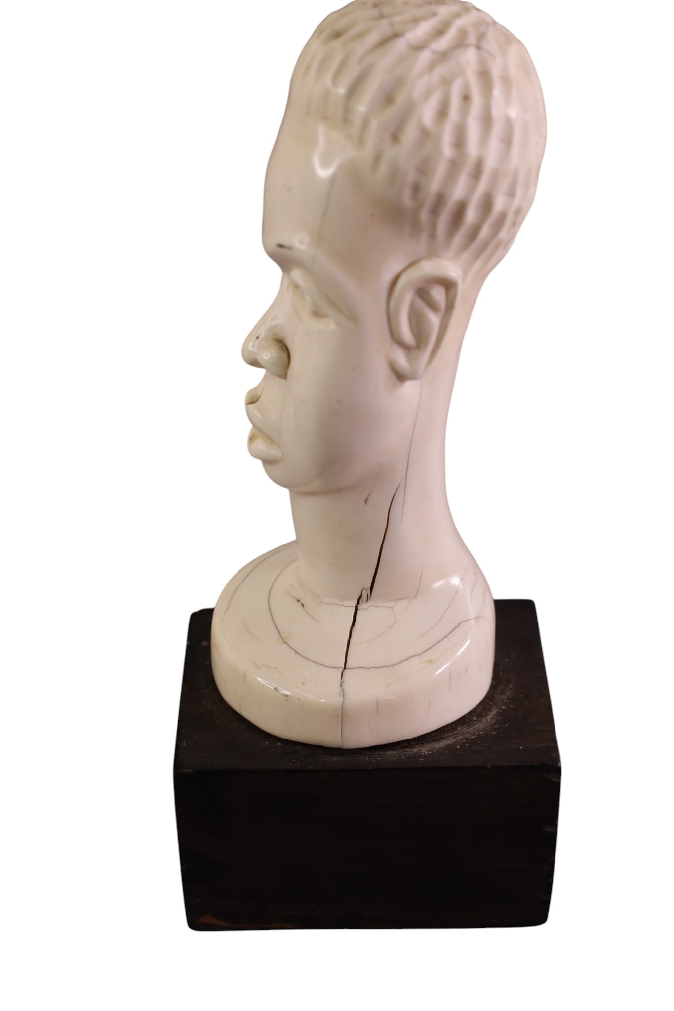 AFRICAN CARVED BUST - 3