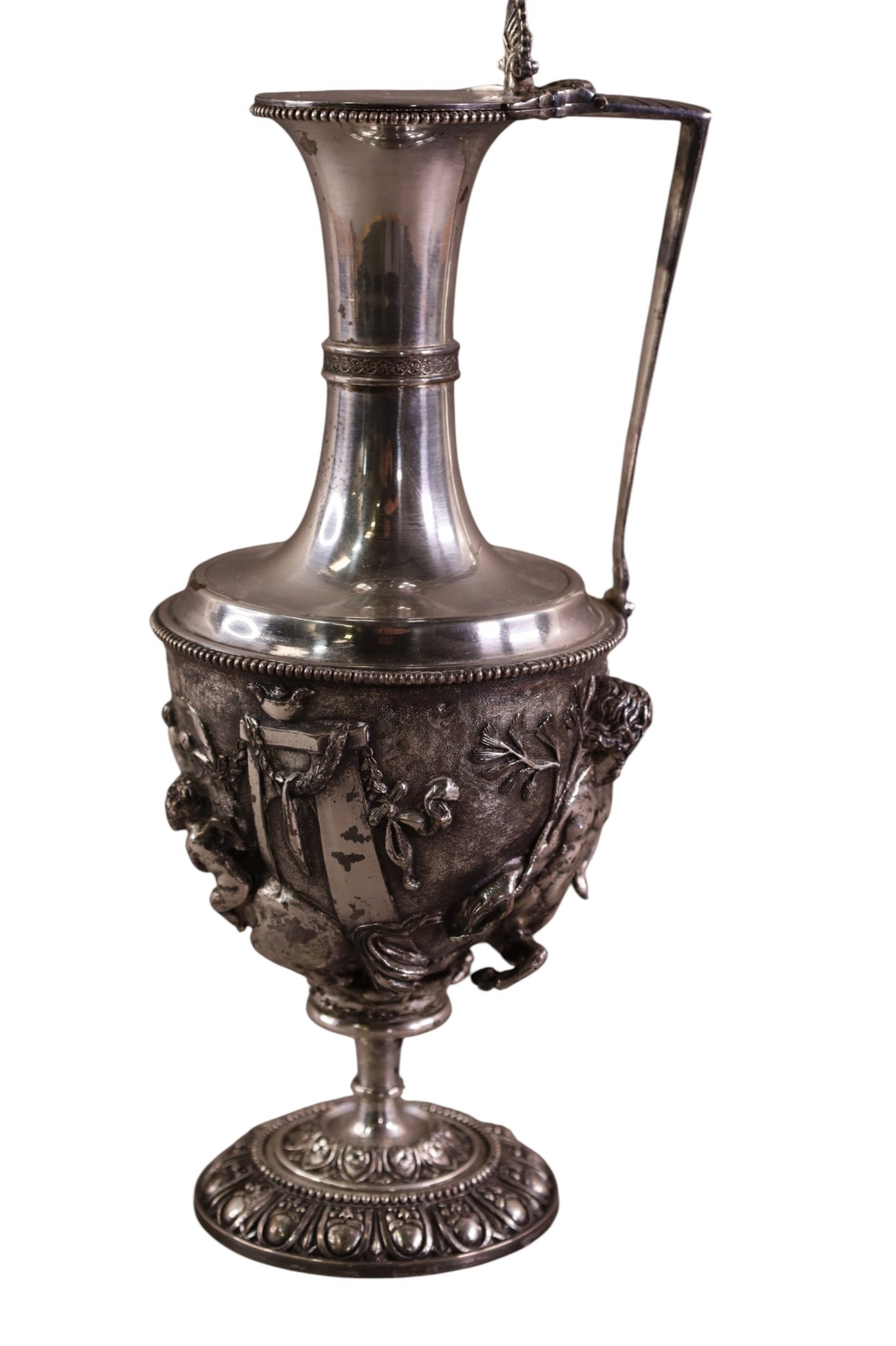 VICTORIAN SILVERPLATED EWER - 3
