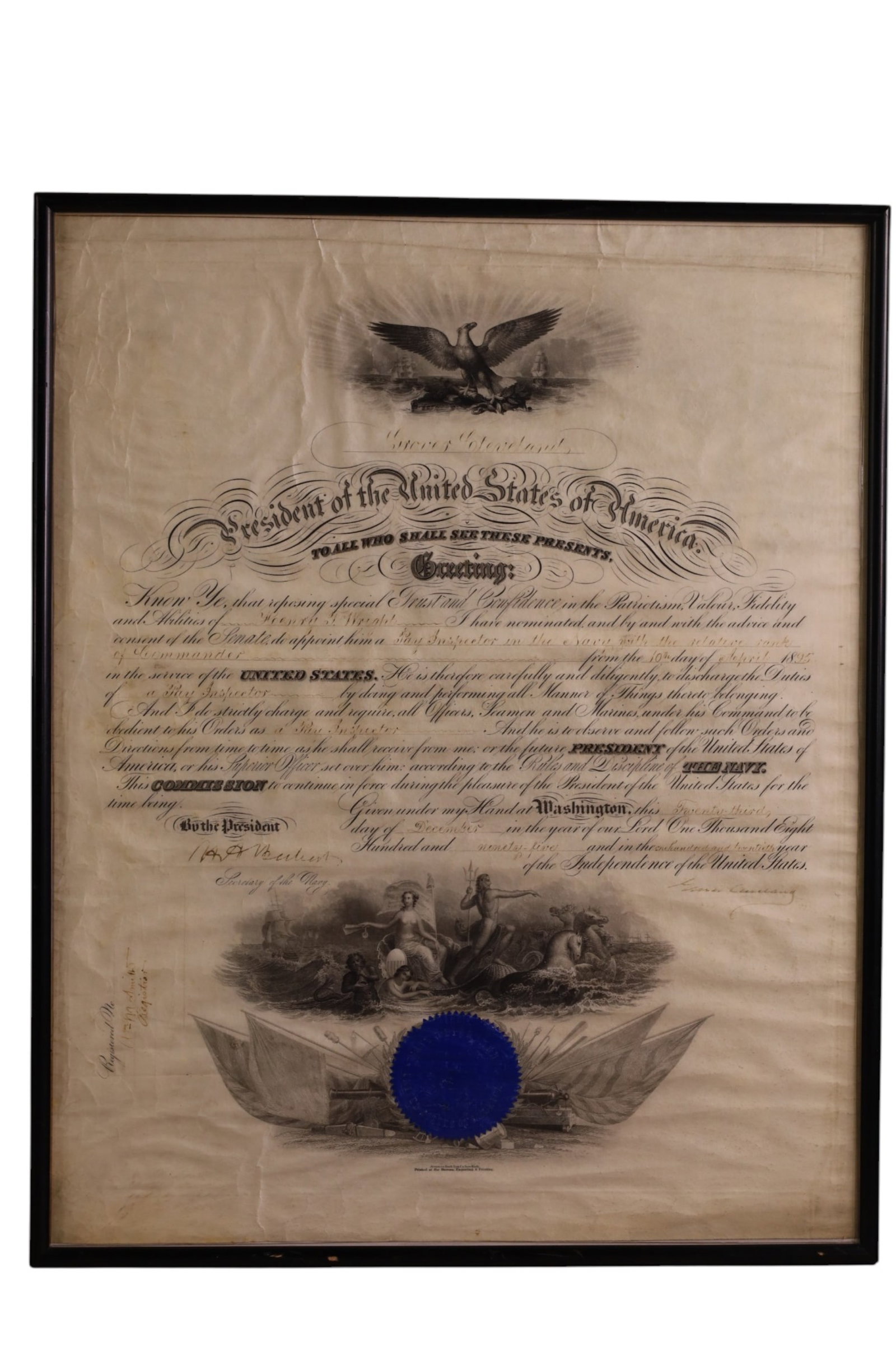 1895 US NAVAL APPOINTMENT (1 of 1)