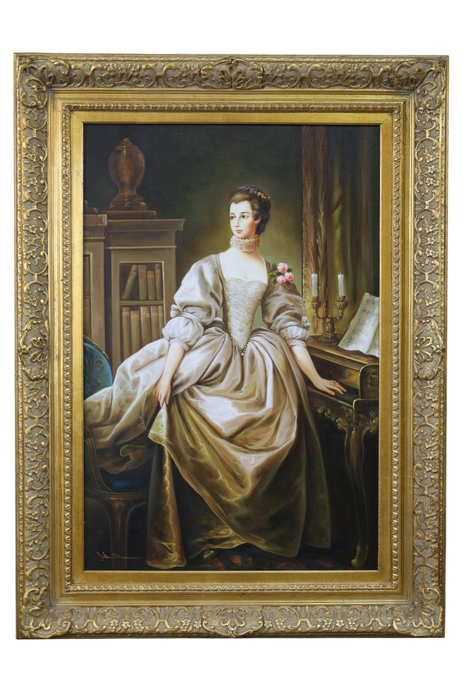 CONTEMPORARY WALL HANGING: LARGE CONTEMPORARY WALL HANGING, SIGNED JOHN DANSON. 34" x 46" IN FRAME THIS ITEM EXCEEDS SIZE AND WEIGHT LIMITATIONS FOR IN HOUSE SHIPPING, MUST BE PICKED UP IN HOUSE OR SHIPPED VIA 3rd PARTY GROUND