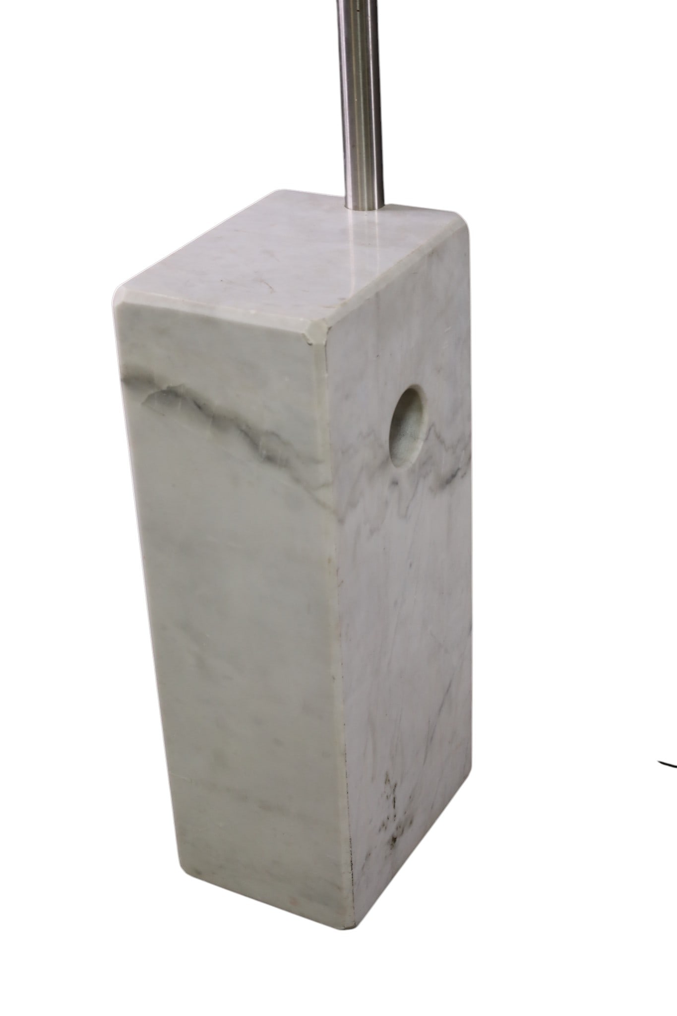CHROME & MARBLE FLOOR LAMP - 3