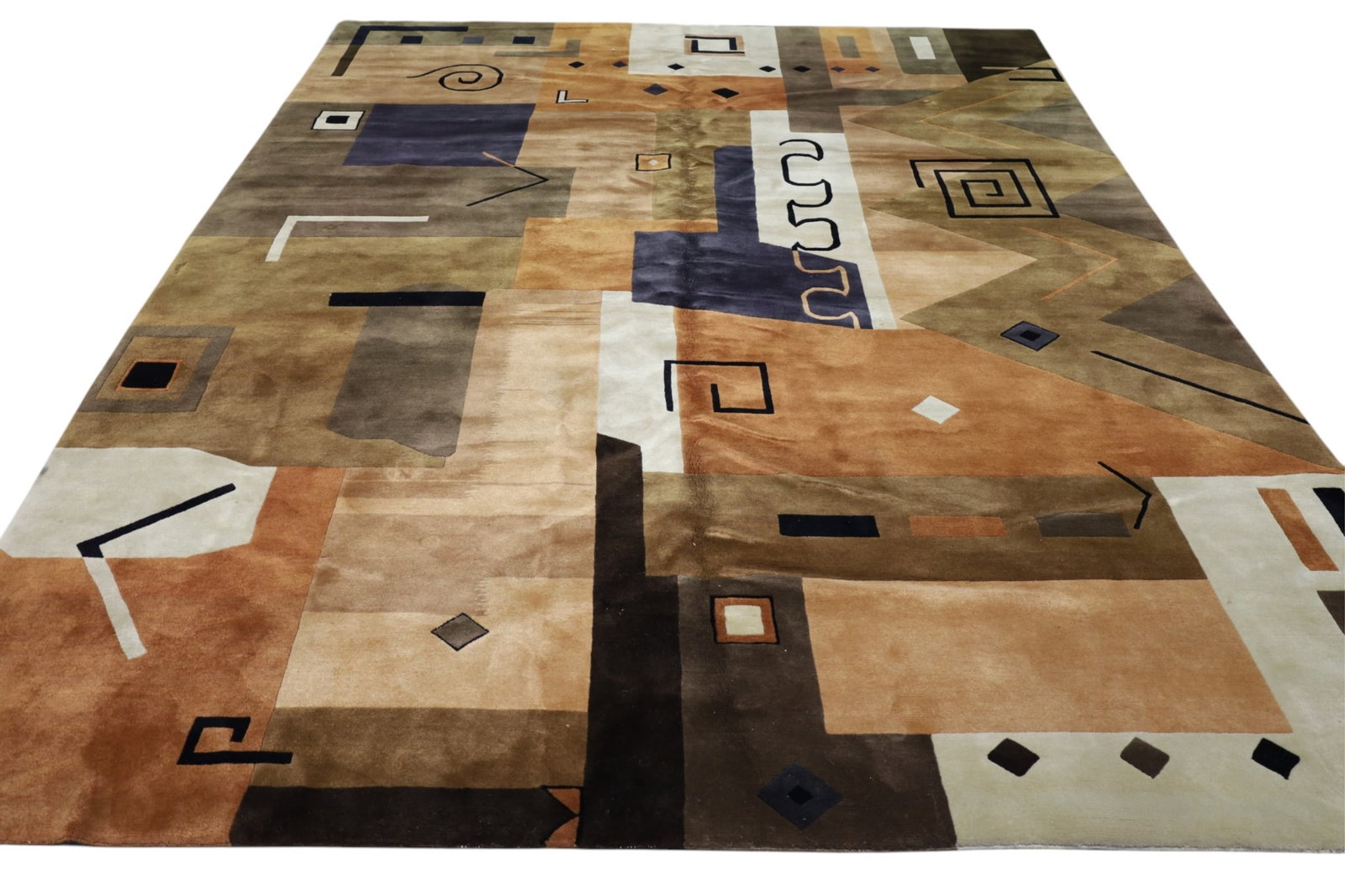 APPROX 9' x 12' WOOL RUG: LARGE ROOM SIZE MACHINE MADE WOOL RUG, SOME STAINS. NEEDS CLEANED. THIS ITEM EXCEEDS SIZE, WEIGHT, AND OR FRAGILITY LIMITATIONS FOR IN HOUSE SHIPPING, MUST BE PICKED UP IN HOUSE OR SHIPPED VIA 3rd