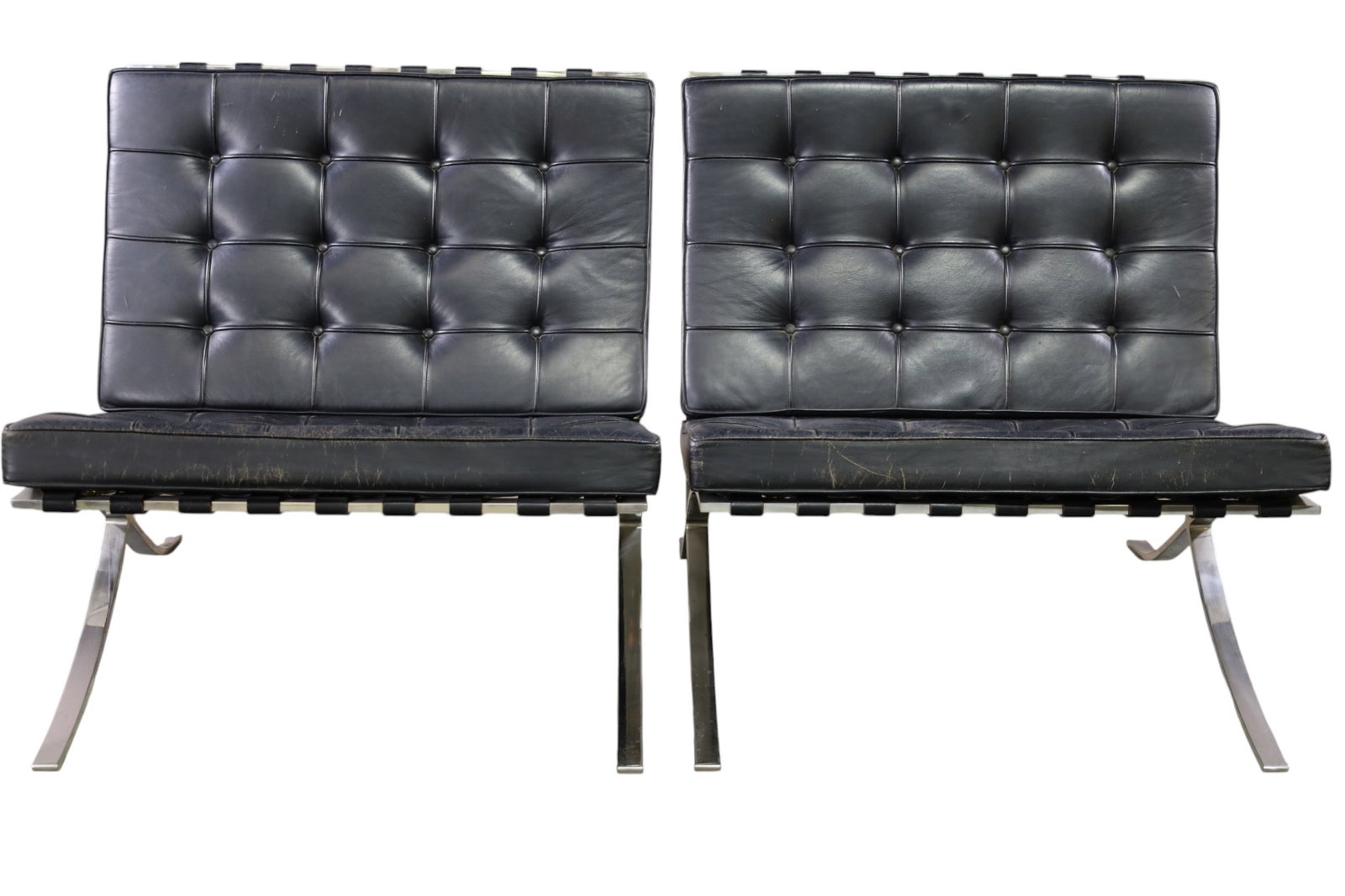 PAIR OF KNOLL BARCELONA LOUNGE CHAIRS (1 of 8)