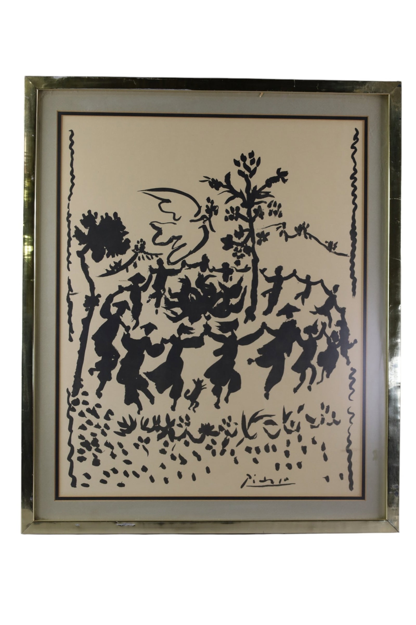PICASSO PRINT: FRAMED PRINT, VIVE LA PAIX, 23" x 28" IN FRAME