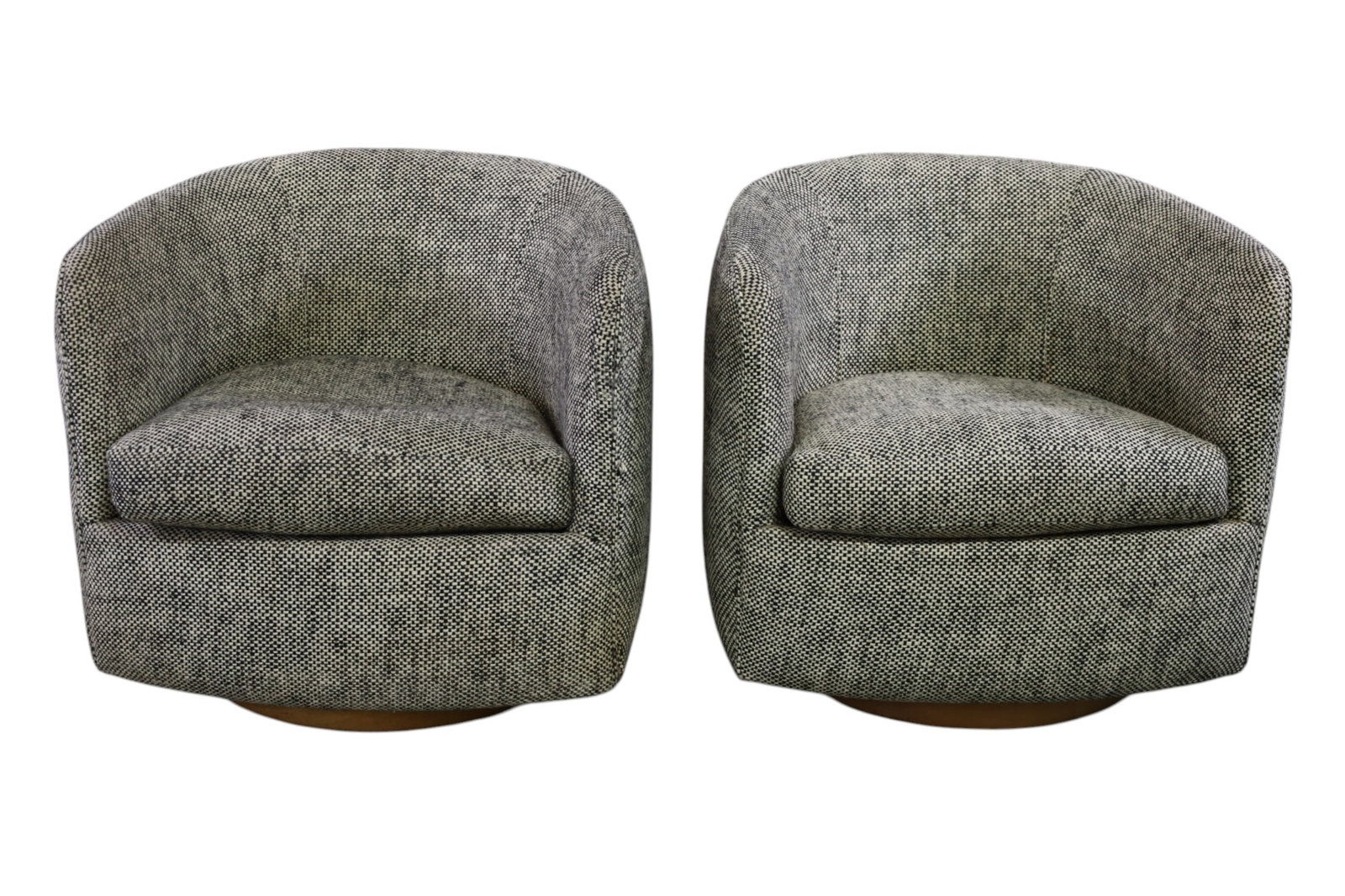 PAIR OF THAYER COGGIN SWIVEL LOUNGE CHAIRS (1 of 3)