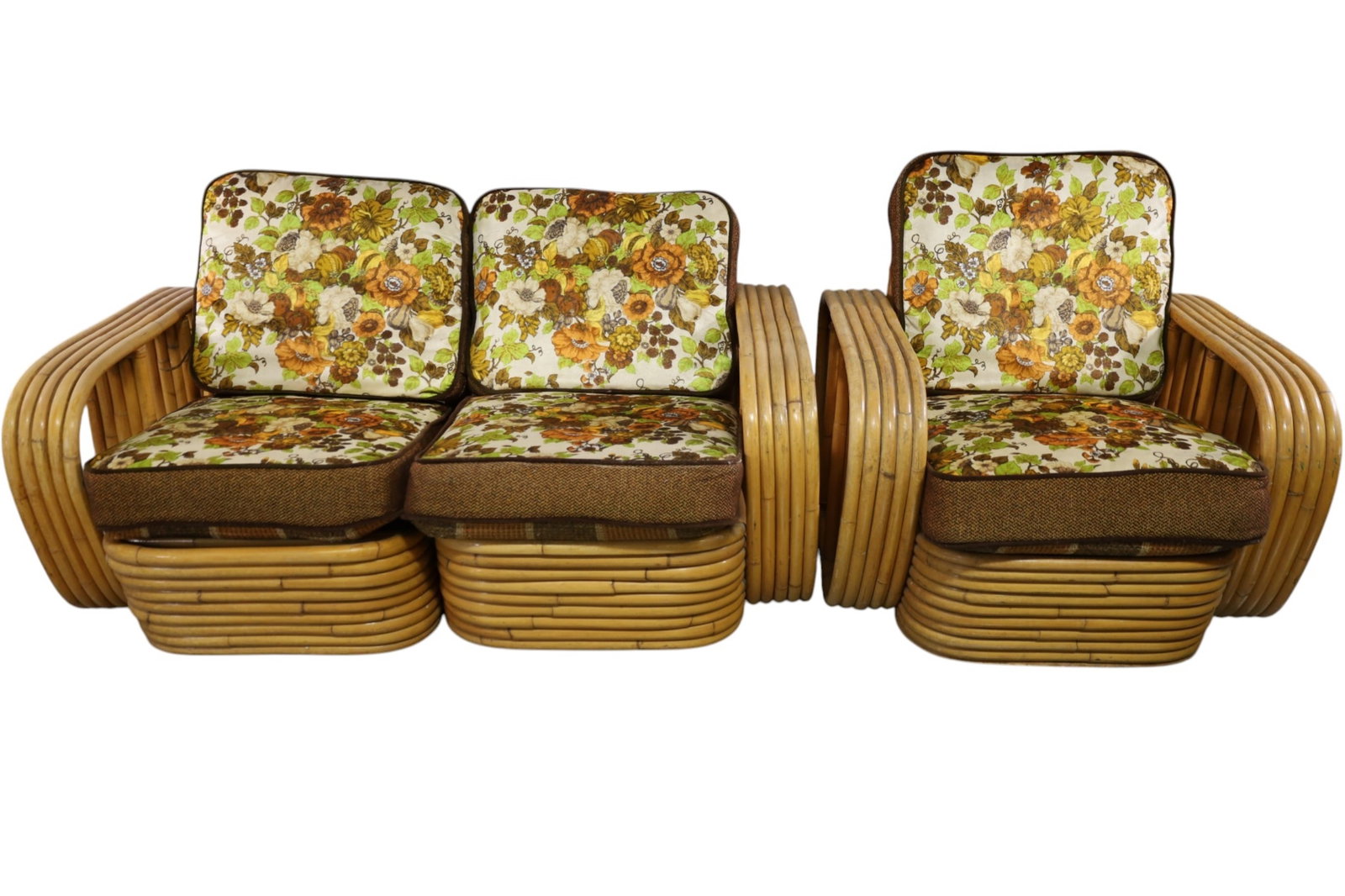 2 PIECE RATTAN LIVING ROOM SET (1 of 7)