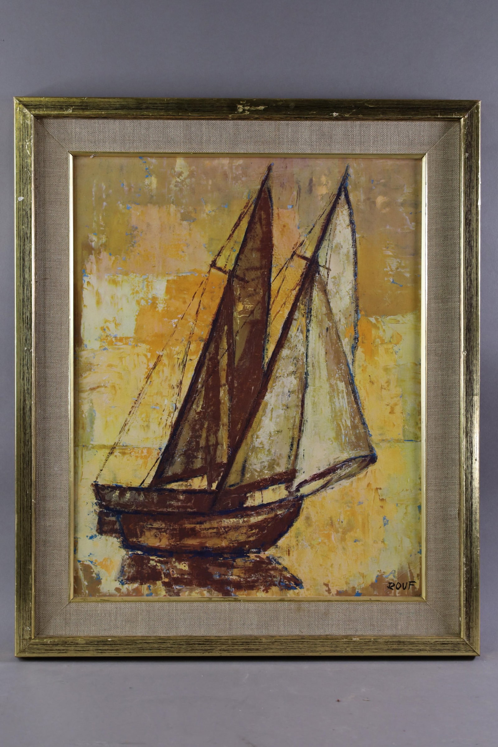 MCM FRAMED PRINT: SAILSHIP FRAMED PRINT, 20 1/'2" X 24 1/2" IN FRAME