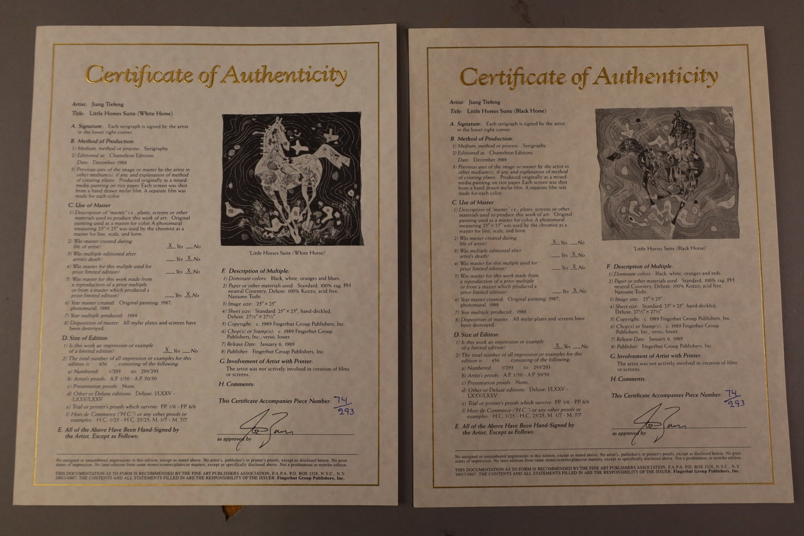 2 JIANG TIEFENG FRAMED SERIGRAPHS - 8