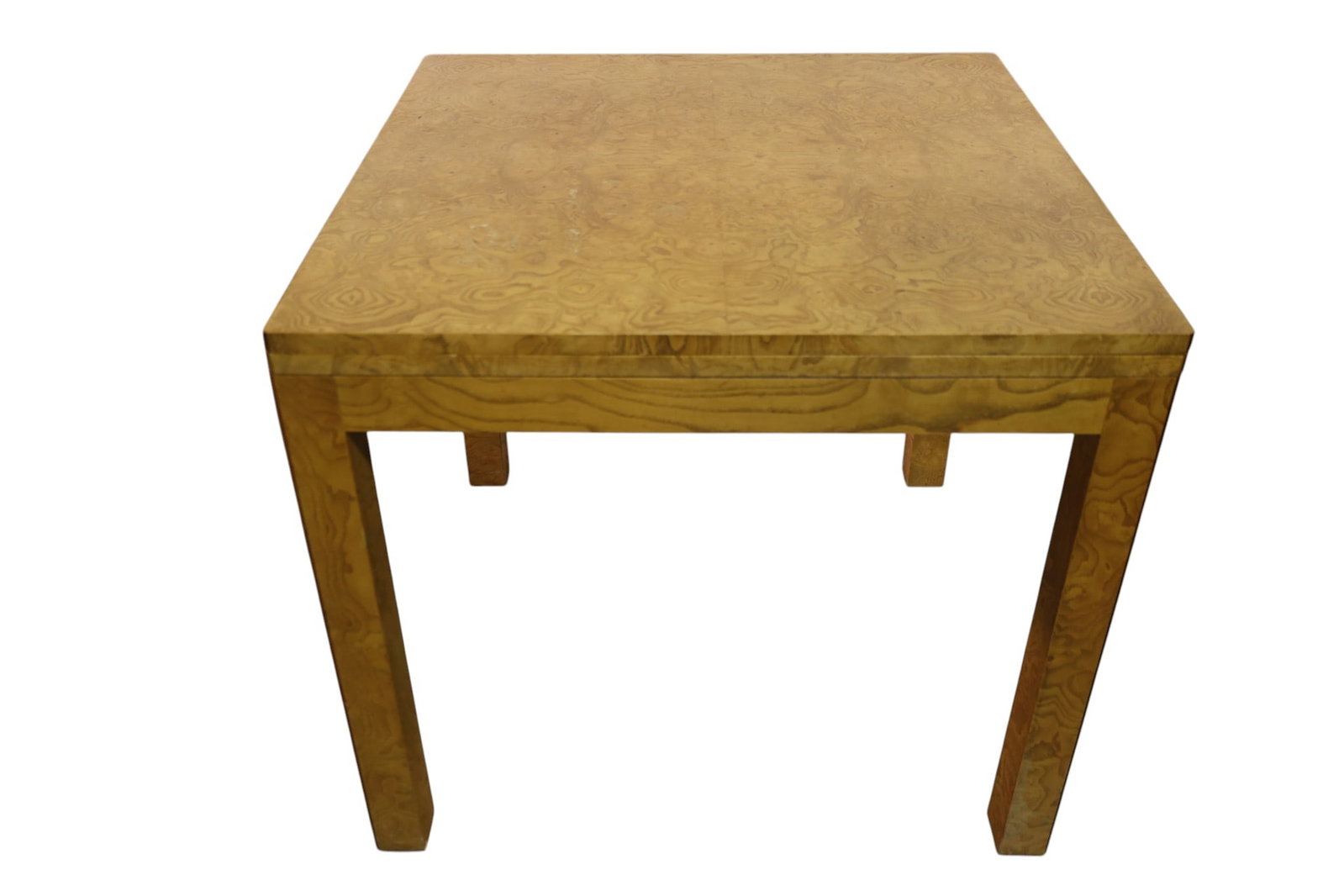JOHN WIDDICOMB DINING TABLE: MID CENUTRY MODERN JOHN WIDDICOMB DINING TABLE, FOLDING TOP. 34" x 34" x 30" H CLOSED. 68" L x 34" x 30 H OPEN. THIS ITEM EXCEEDS SIZE, WEIGHT, AND OR FRAGILITY LIMITATIONS FOR IN HOUSE SHIPPING,