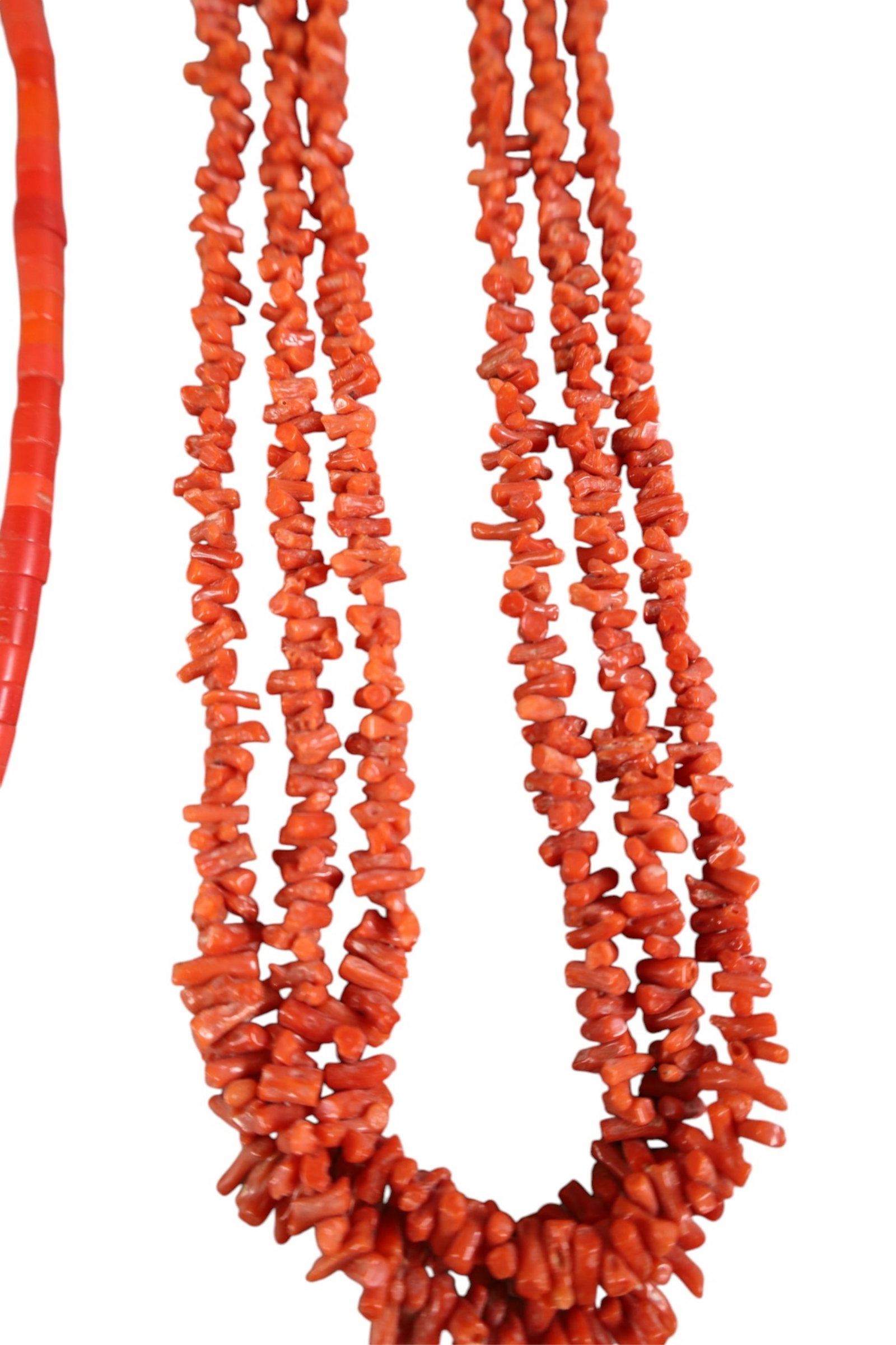 3 CORAL NECKLACES - 2