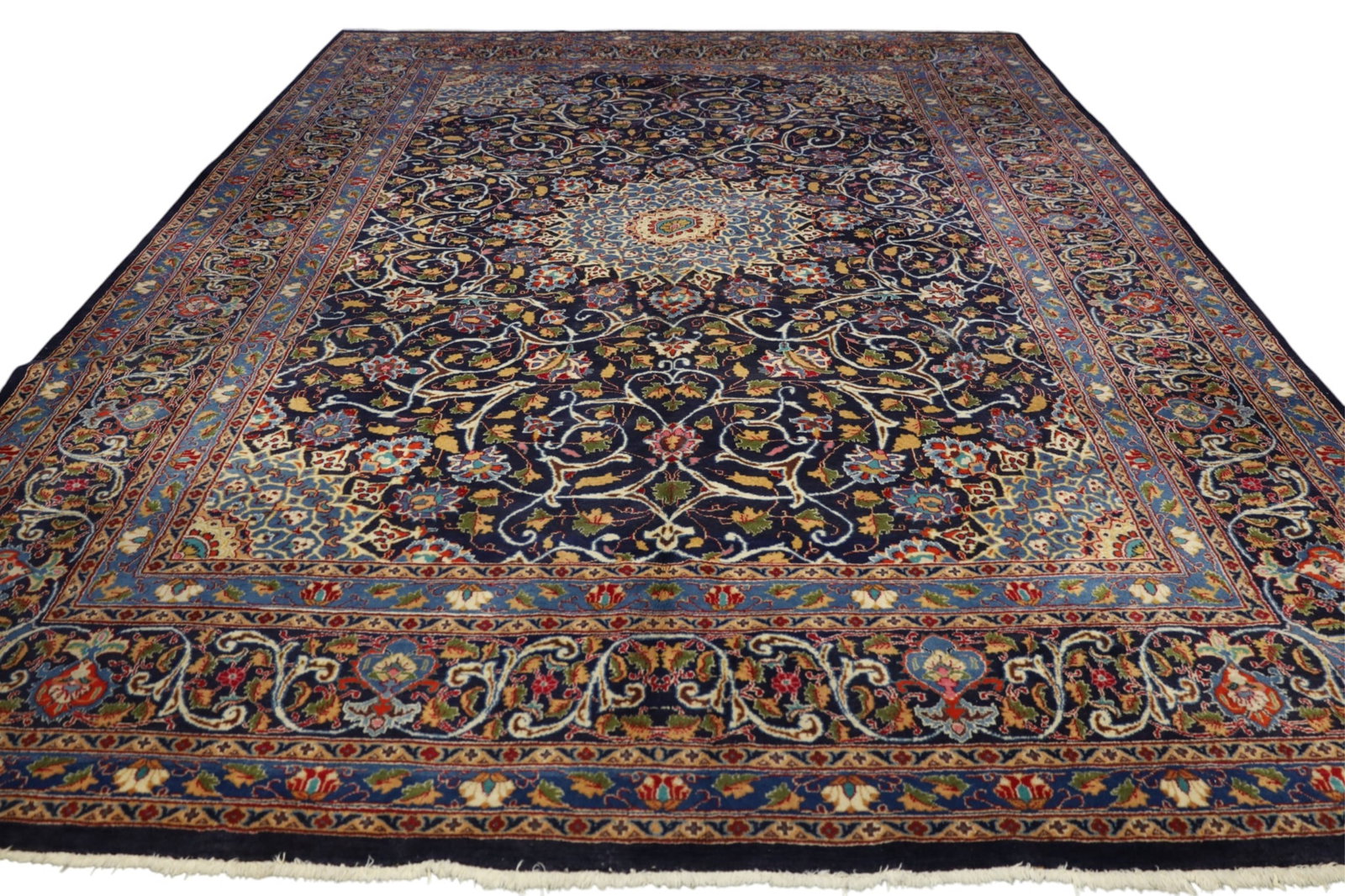 APPROX 9' 8" x 12' 10" HANDMADE WOOL RUG (1 of 4)