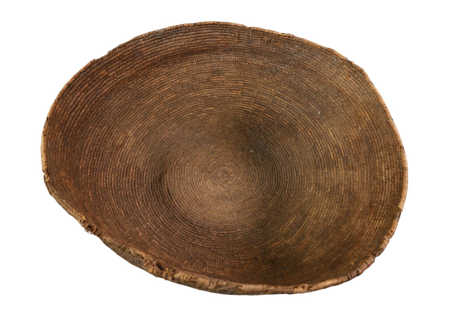 EARLY PIMA BASKET: PIMA UTILITY BASKET, "DRY CAVE" 21" DIAM.