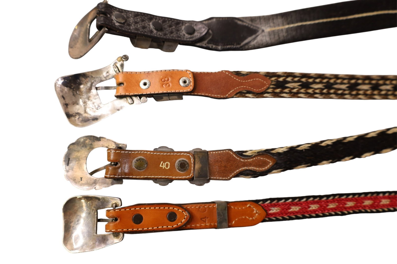 4 WESTERN BELTS - 6