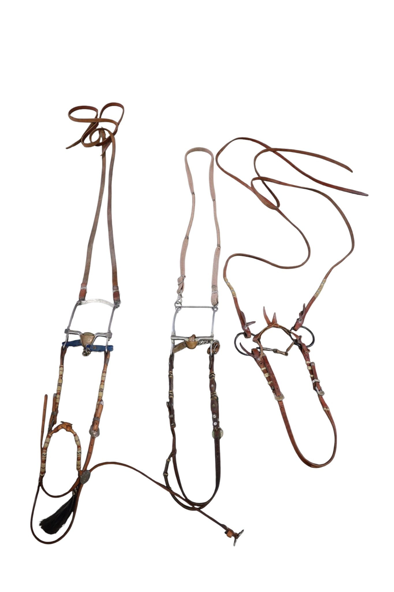 2 WESTERN BITS: TOOLED SILVER, SLIESTER & QUICK BIT,