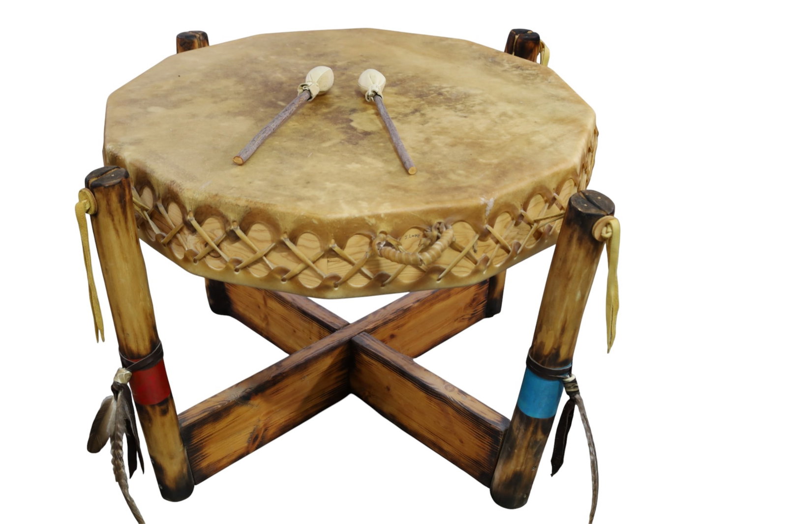 NATIVE AMERICAN DRUM TABLE (1 of 4)