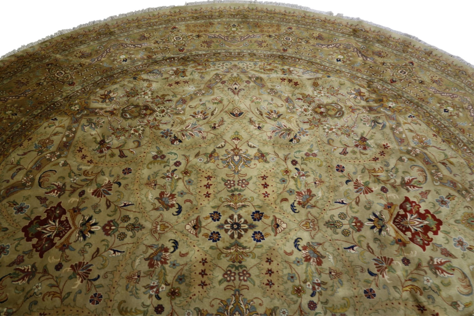 APPROX 11' 8" HANDMADE WOOL RUG - 4
