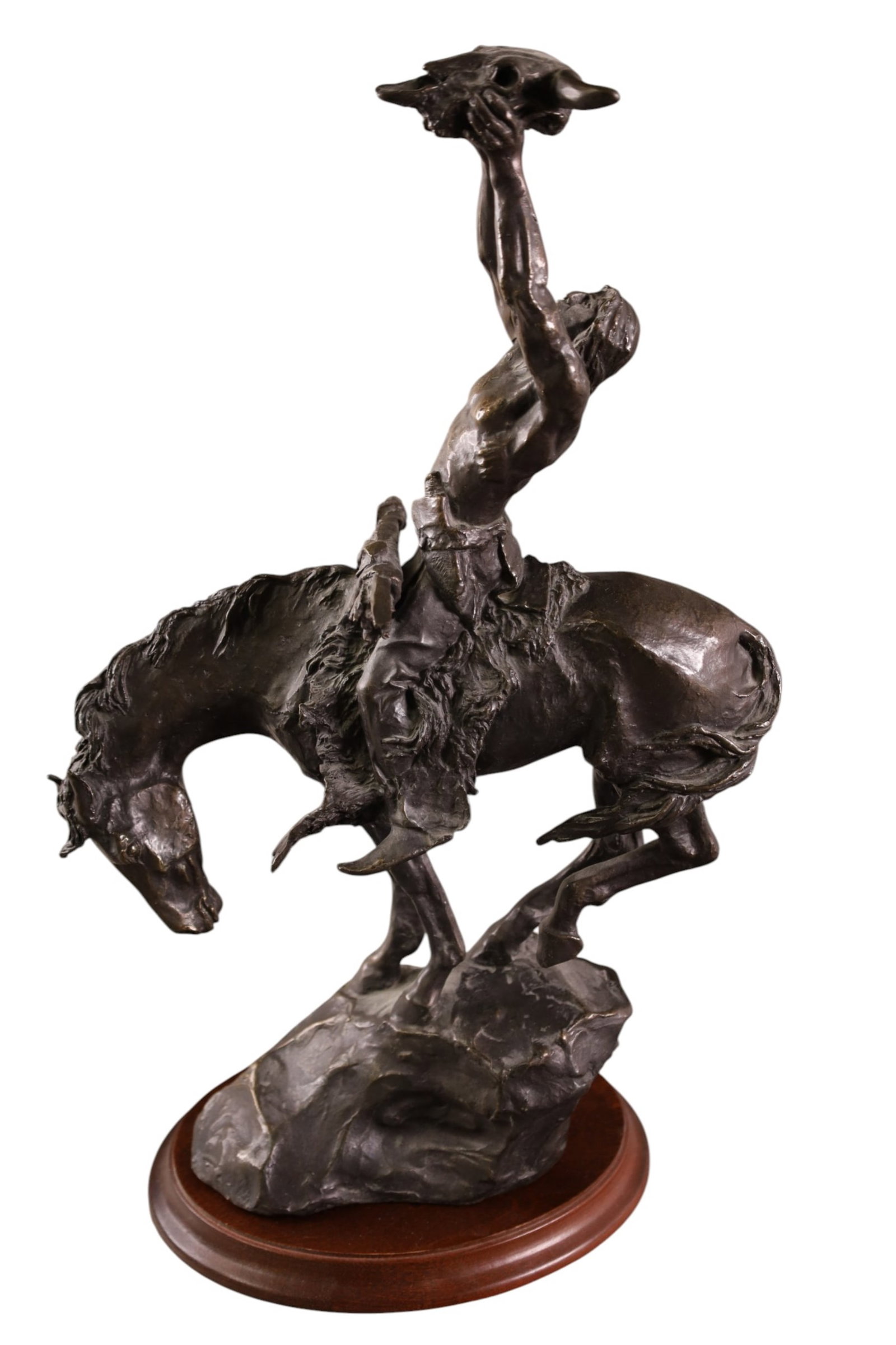 BUCK MCCAIN BRONZE SCULPTURE (1 of 3)