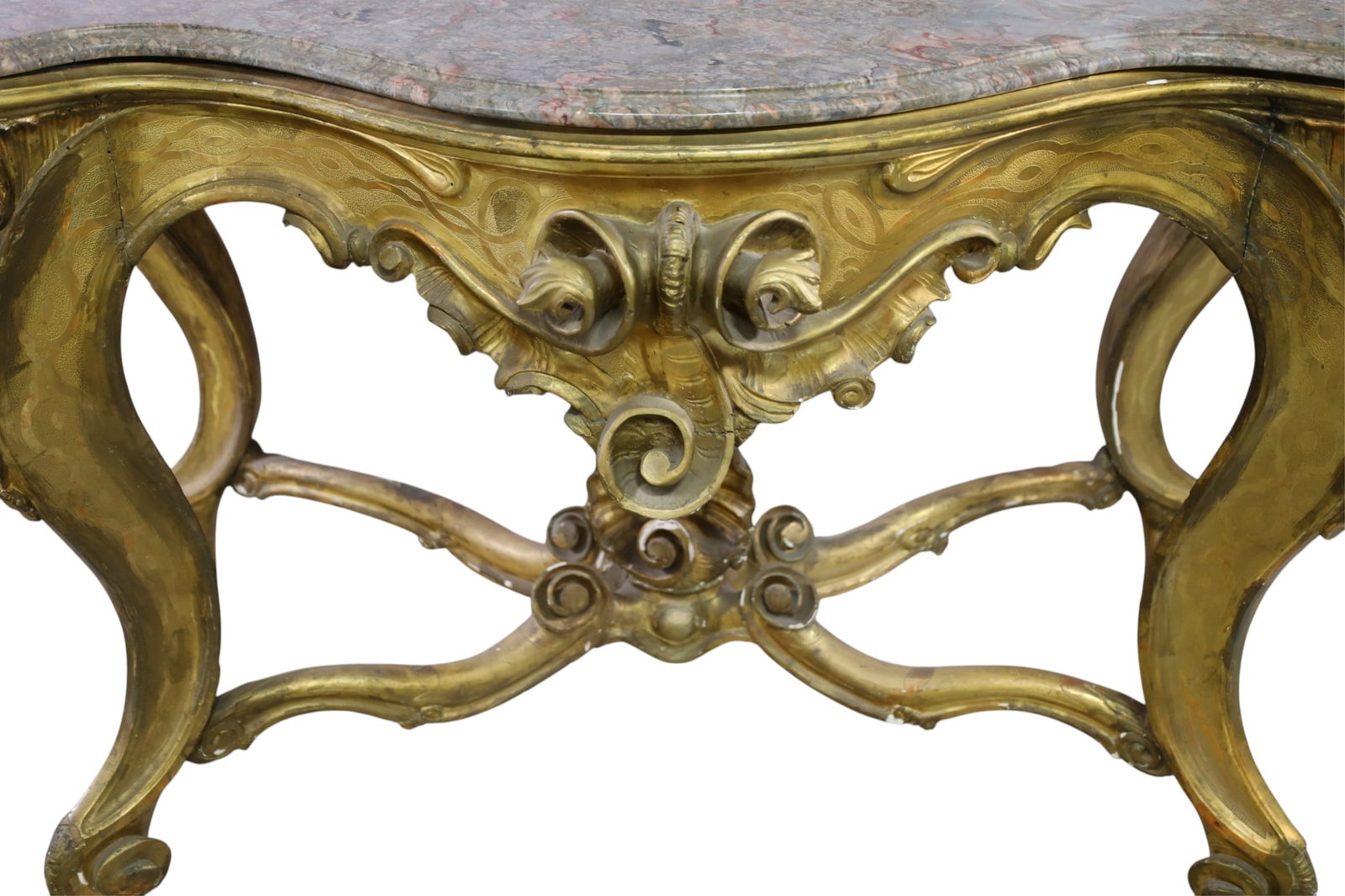 LARGE MARBLE TOP CONSOLE - 2