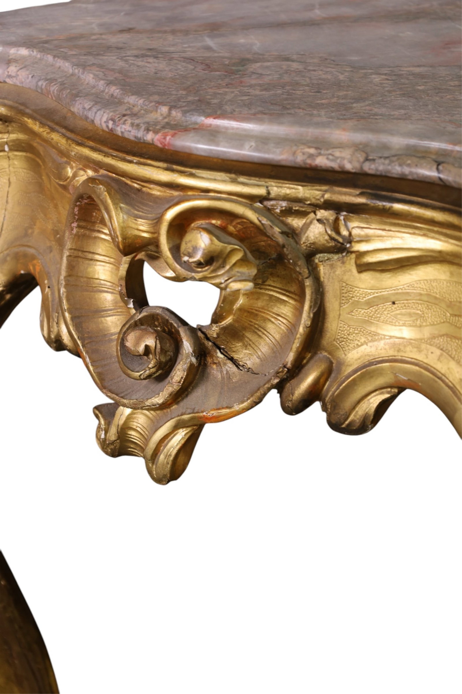 LARGE MARBLE TOP CONSOLE - 5