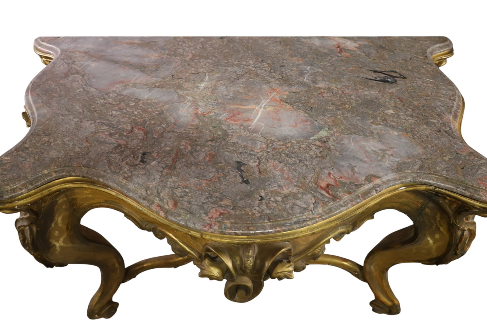 LARGE MARBLE TOP CONSOLE - 6