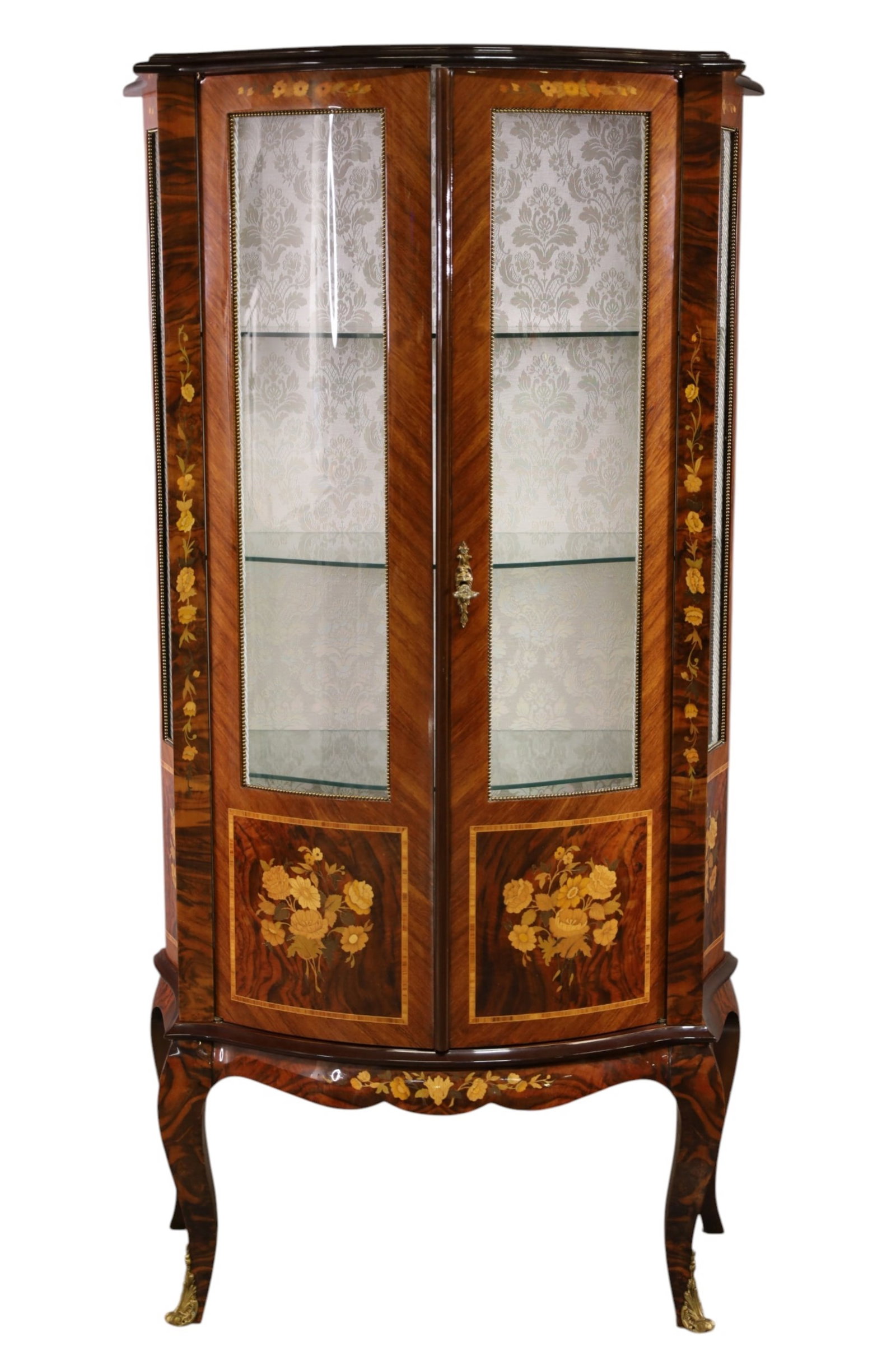 INLAID ITALIAN CURIO CABINET (1 of 3)