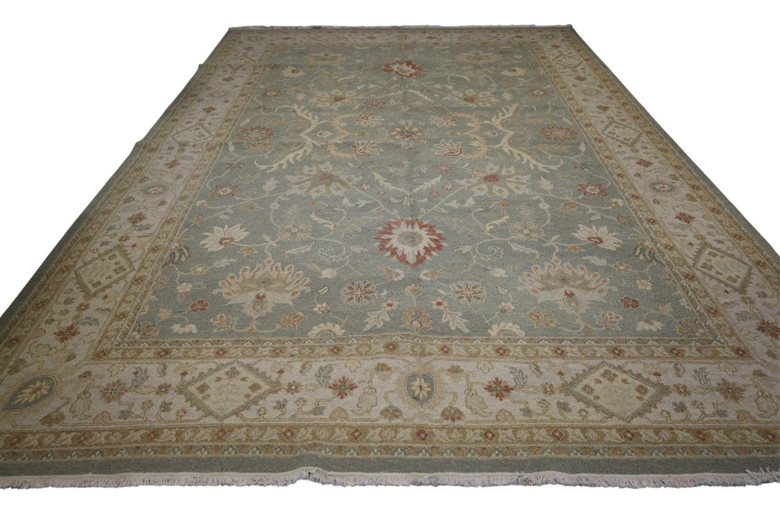 APPROX 14' x 10' 2" HANDMADE WOOL RUG (1 of 4)