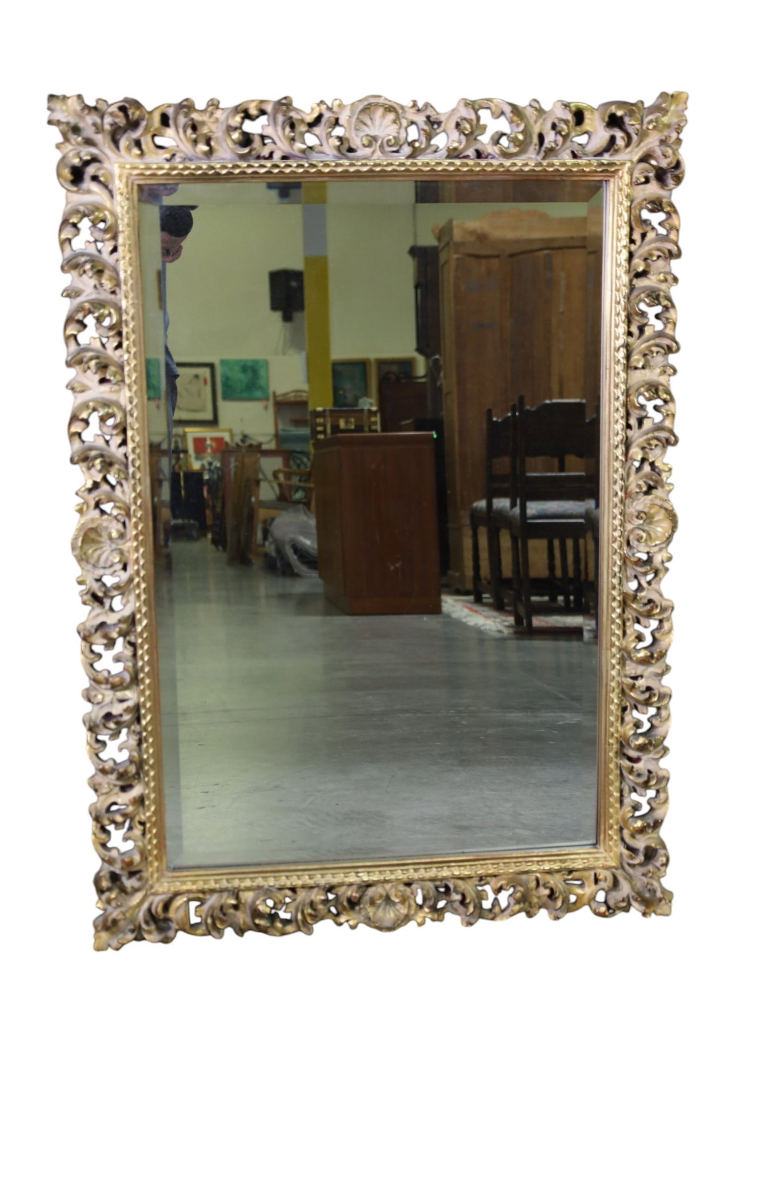 GOLD GILT CARVED WALL MIRROR (1 of 3)