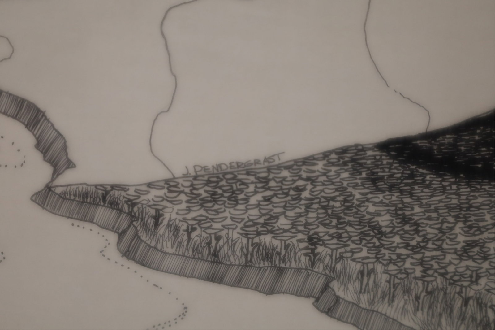 J. PERDERGRAST FRAMED DRAWING - 2