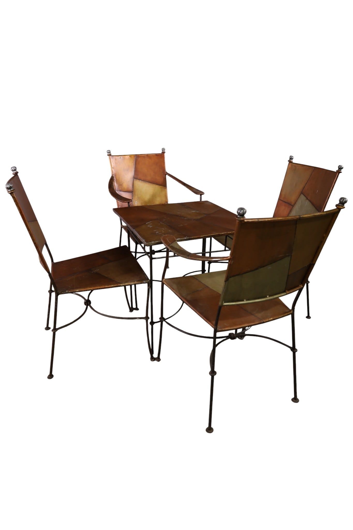 UNUSUAL PATIO TABLE & 4 CHAIRS (1 of 5)