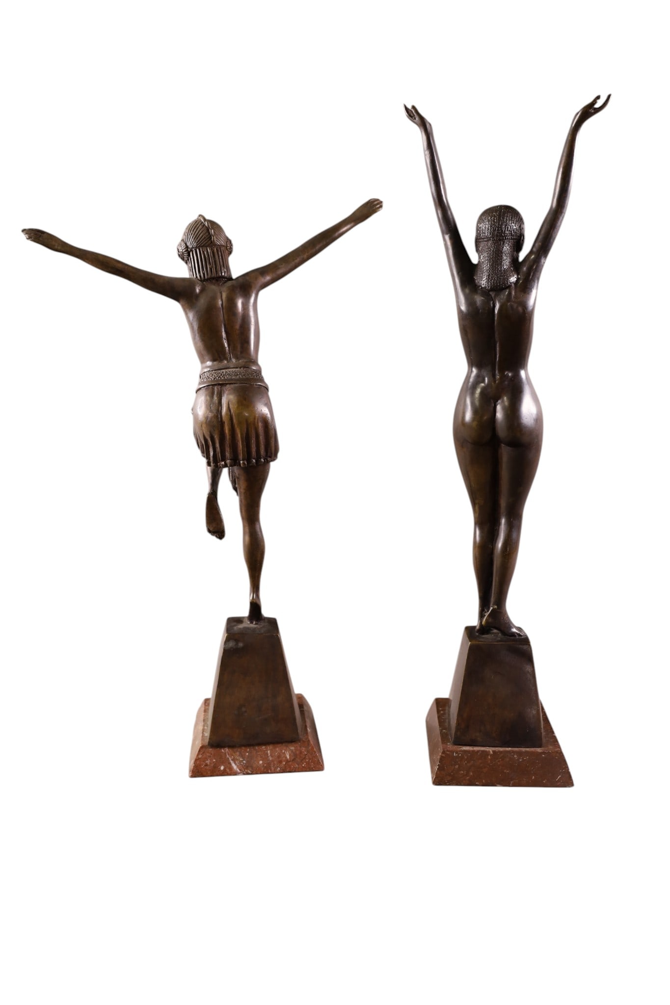 2 ART DECO LADY STATUES - 2
