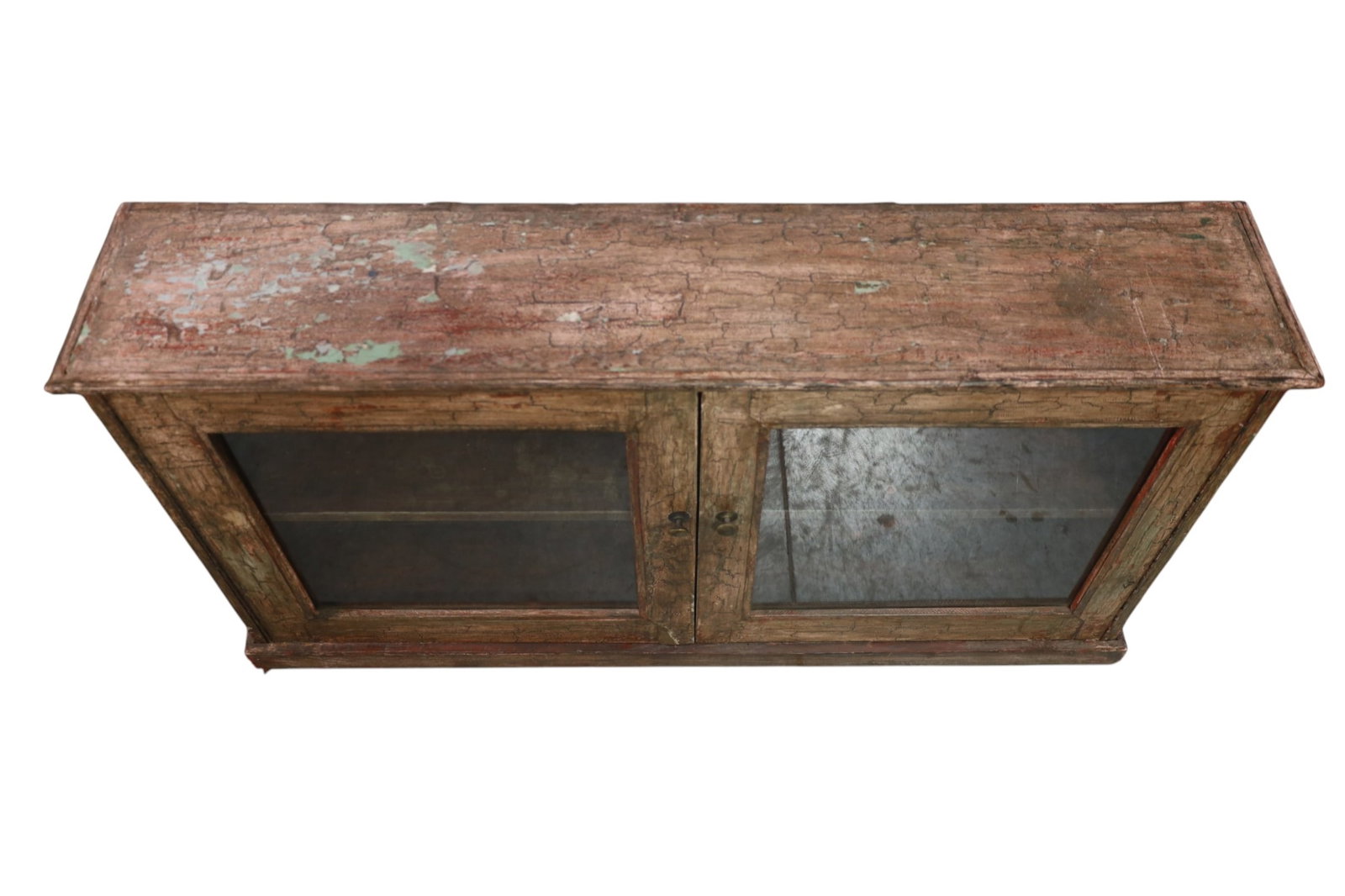 PRIMITIVE PAINTED HANGING CABINET - 2