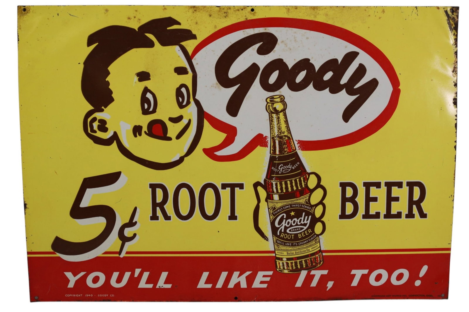 GOODY ROOT BEER TIN SIGN (1 of 3)