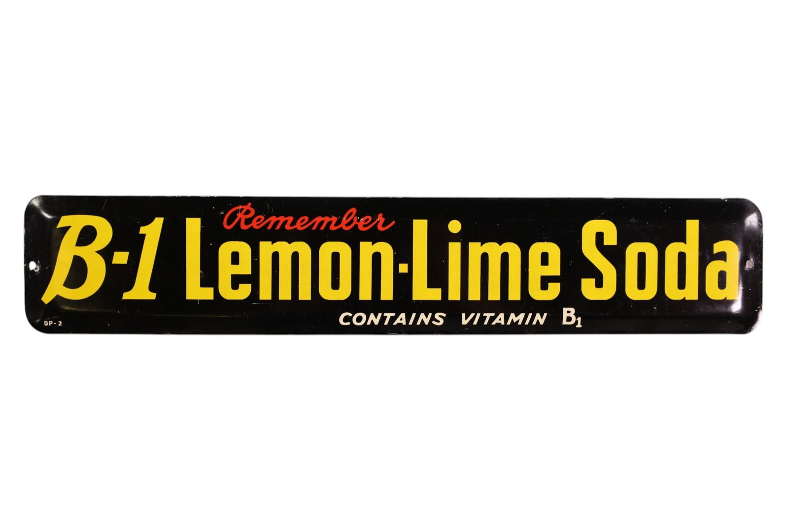 B-1 LEMON-LIME SODA METAL SIGN: SMALL SST B-1 LEMON-LIME SODA. 16" X 13"