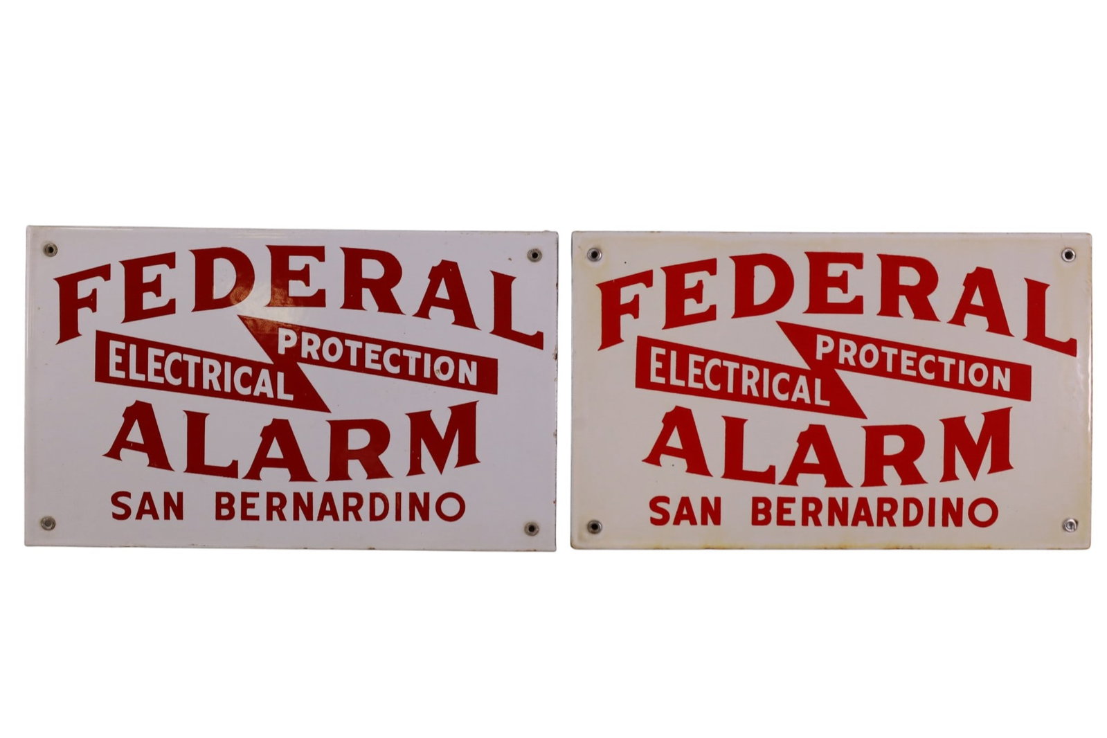 2 FEDERAL ALARM PORCELAIN SIGNS (1 of 2)