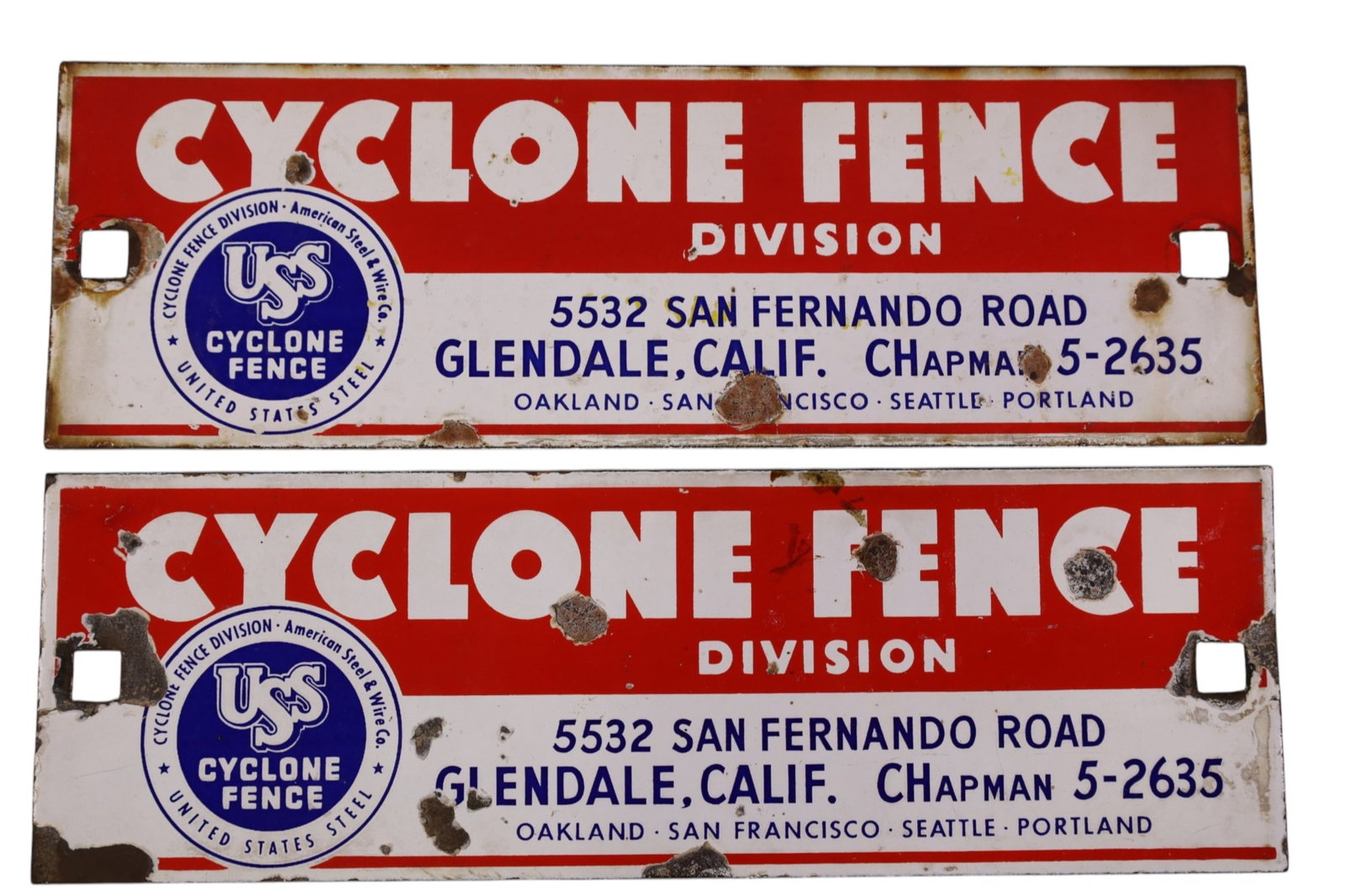 2 CYCLONE FENCE SIGNS (1 of 2)