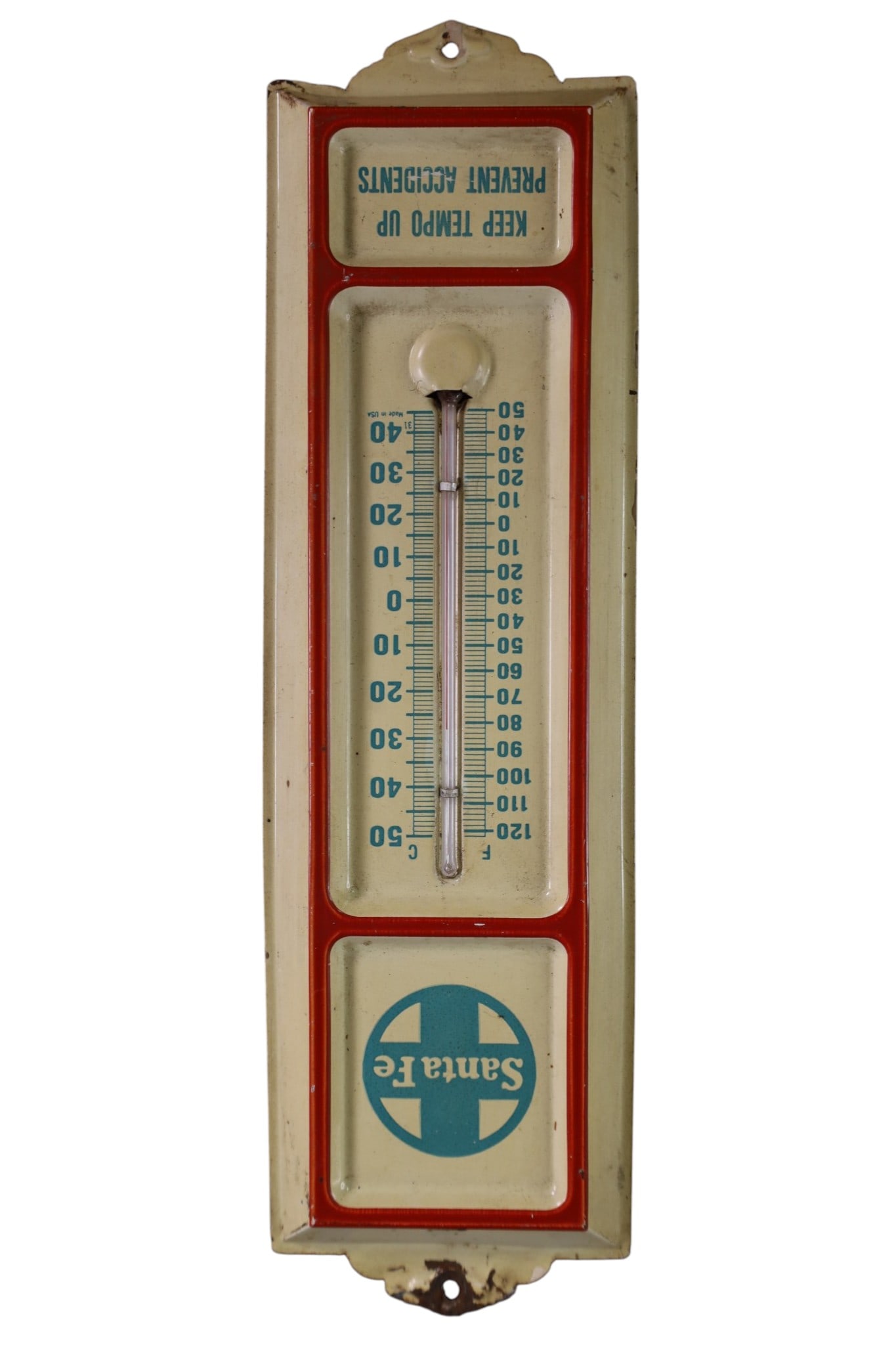 SANTE FE METAL THERMOMETER (1 of 2)