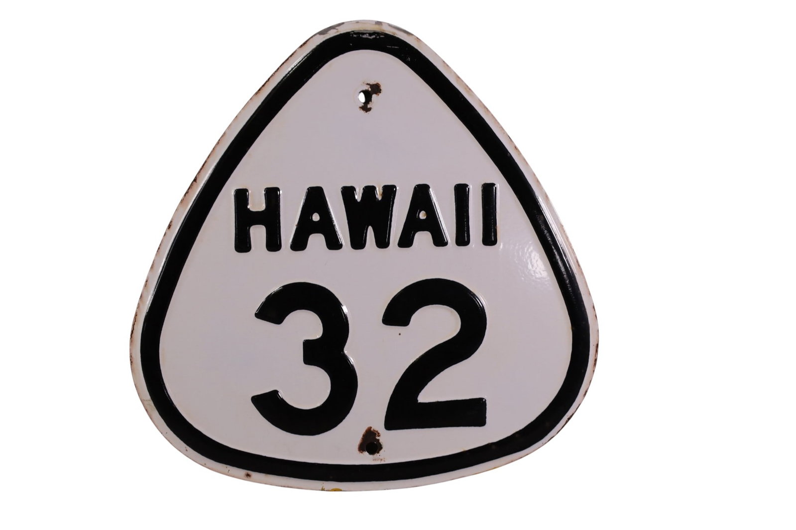 HAWAII HIGHWAY SIGN: SSP HAWAII HIGHWAY 32 SIGN, CHIPS. 16" x 16"