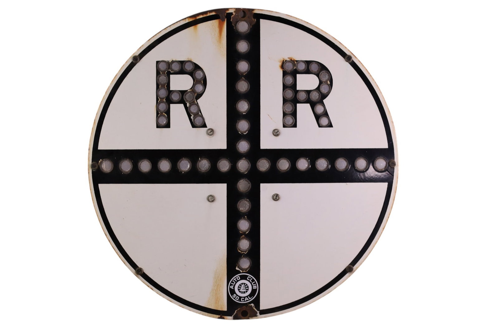 RAILROAD CROSSING PORCELAIN SIGN (1 of 2)